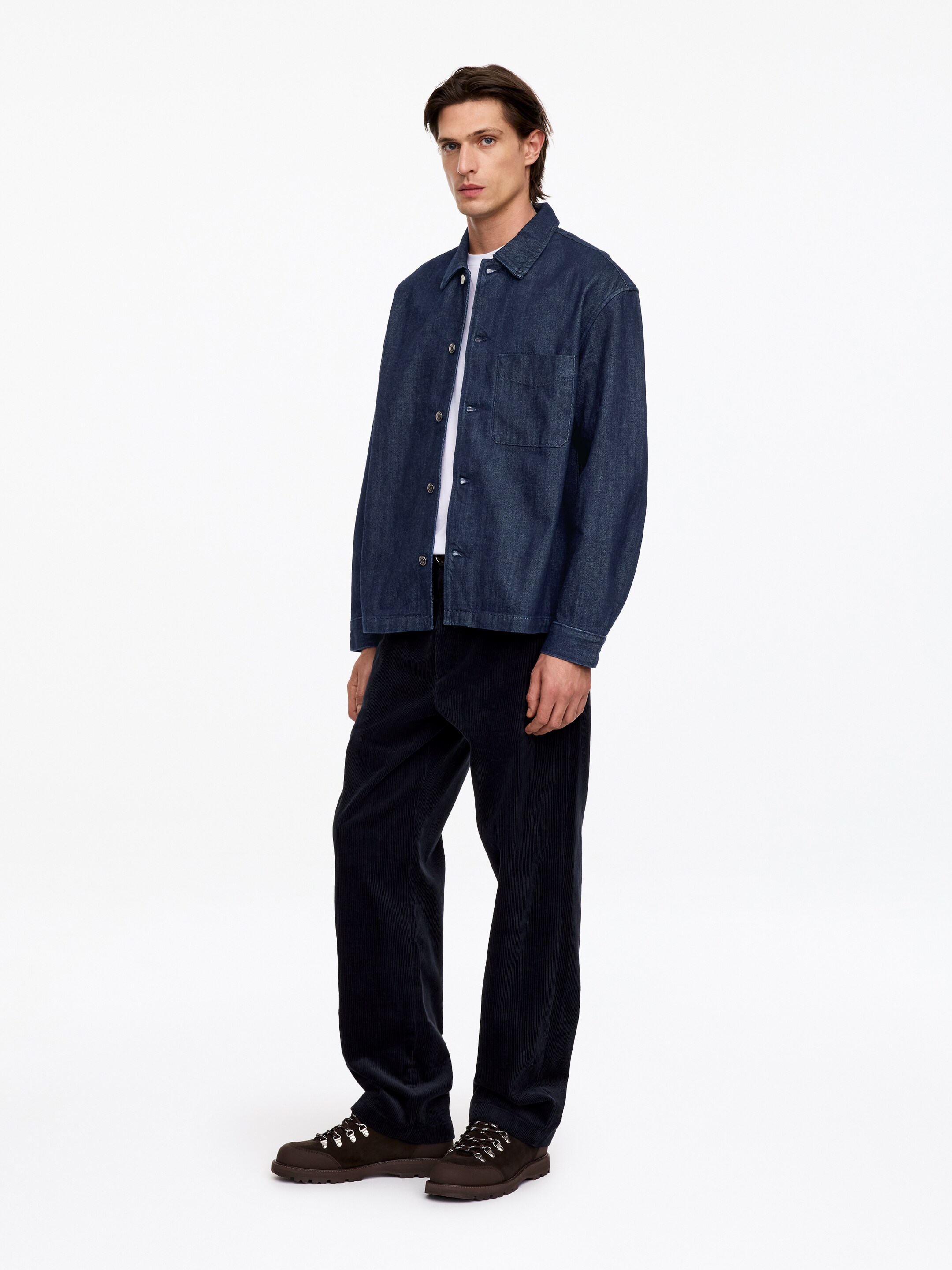 Denim Overshirt - Dark Blue - Relaxed fit - men - StillMedia/Lookbook - 3