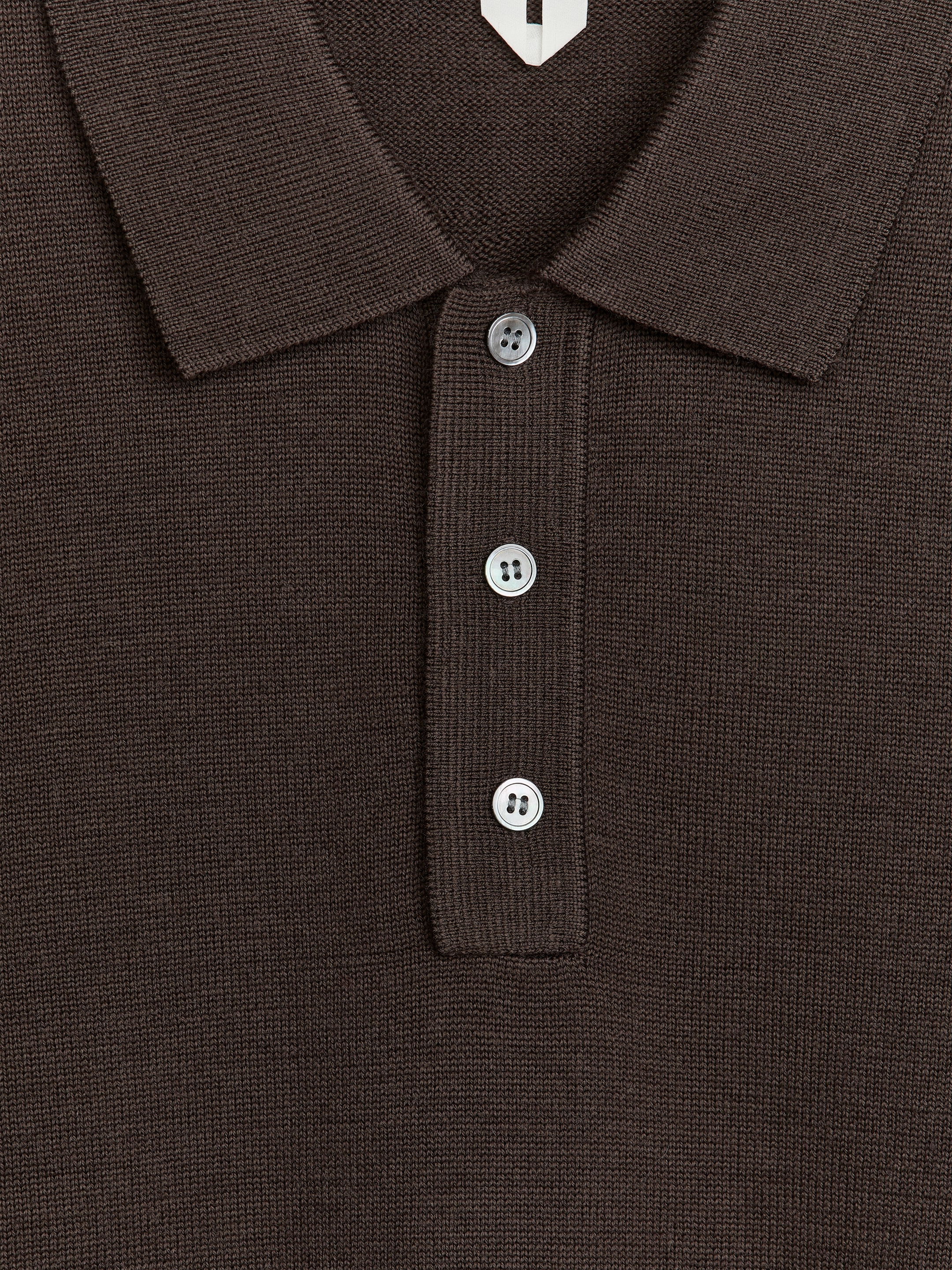 Langärmeliges Merino-Poloshirt - Dunkles Graubraun - Regular Fit - Herren - StillMedia/DescriptiveDetail - 2
