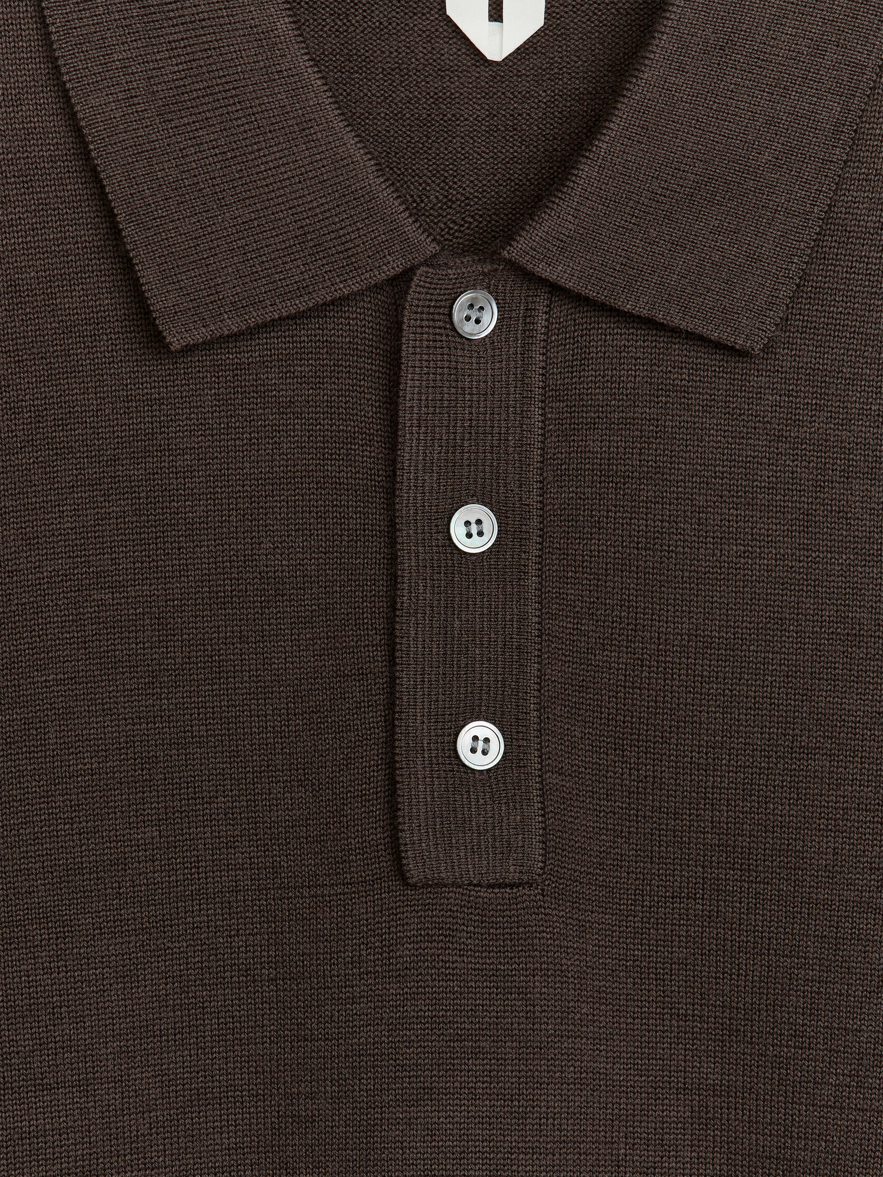Langärmeliges Merino-Poloshirt - Dunkles Graubraun - Regular Fit - Herren - StillMedia/DescriptiveDetail - 2