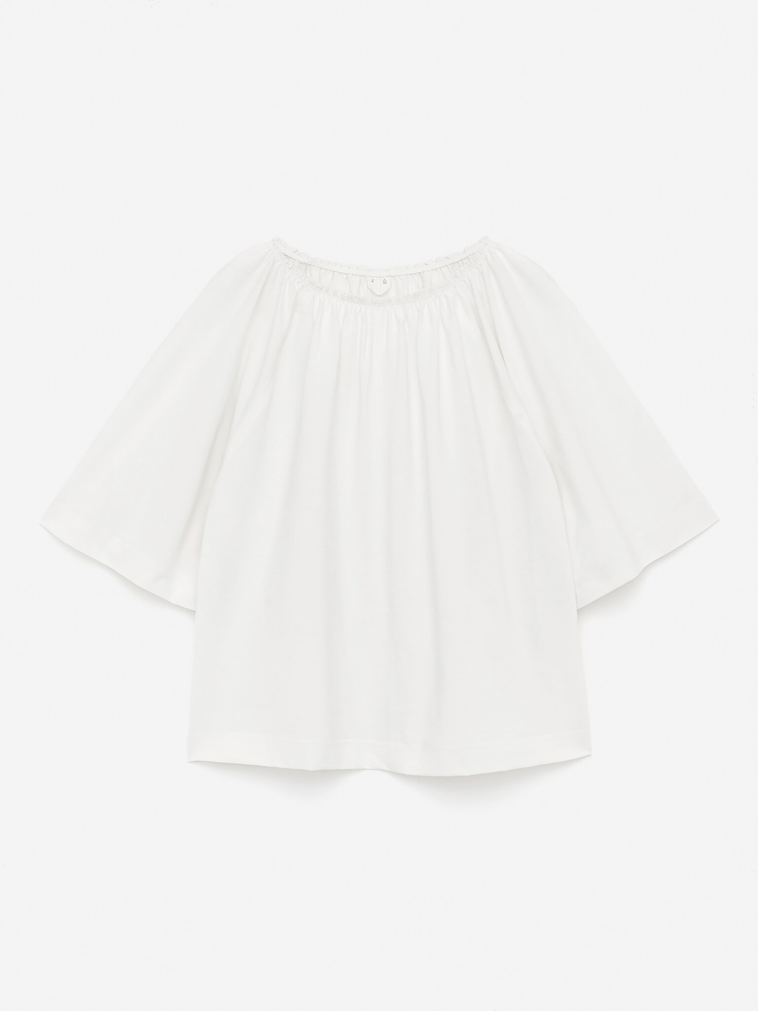 Voľný top z krepovej látky - Off White