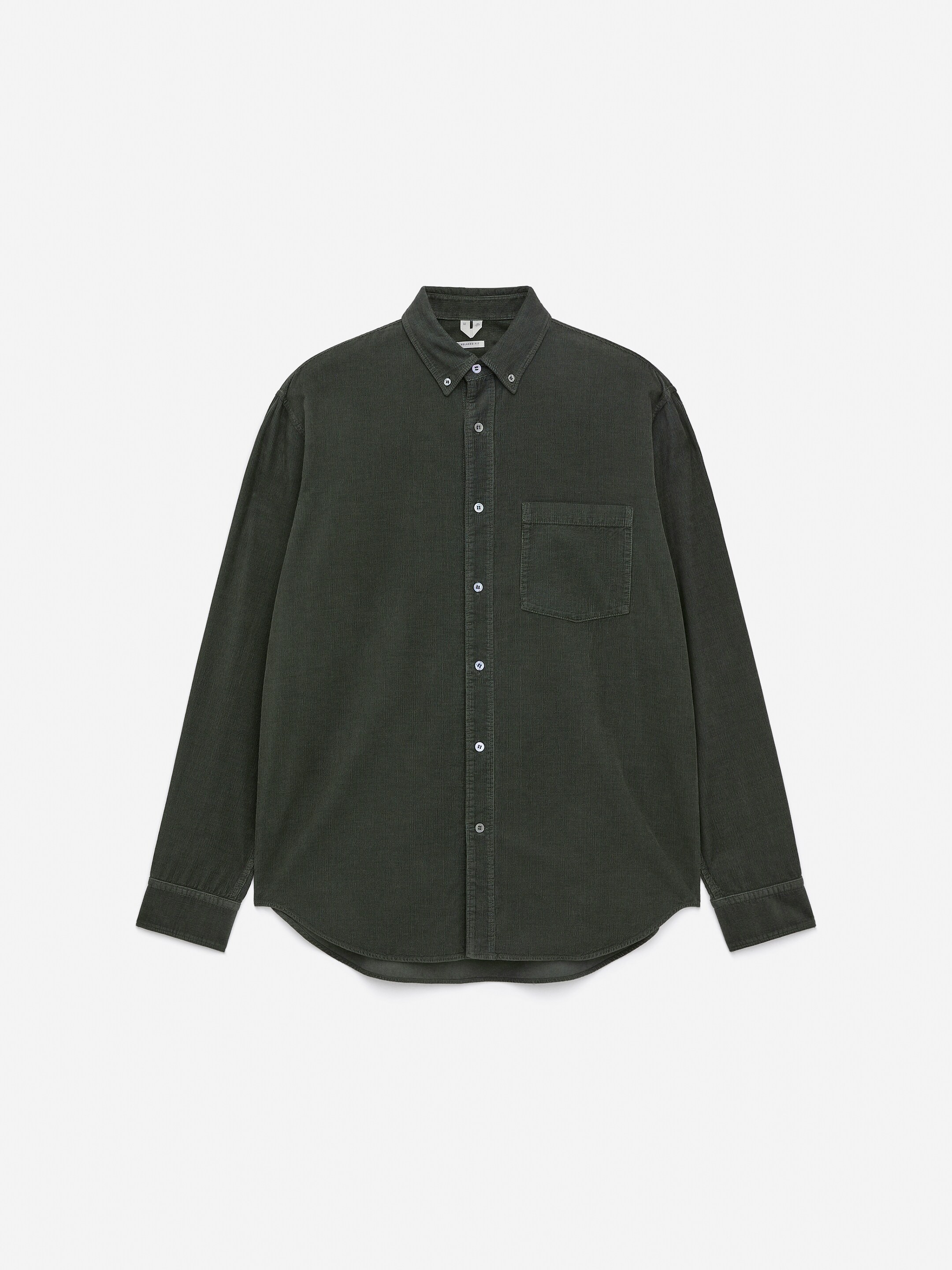 Ver imagen más grande: Camisa de pana holgada - Verde caqui - HOMBRE | H&M ES 5