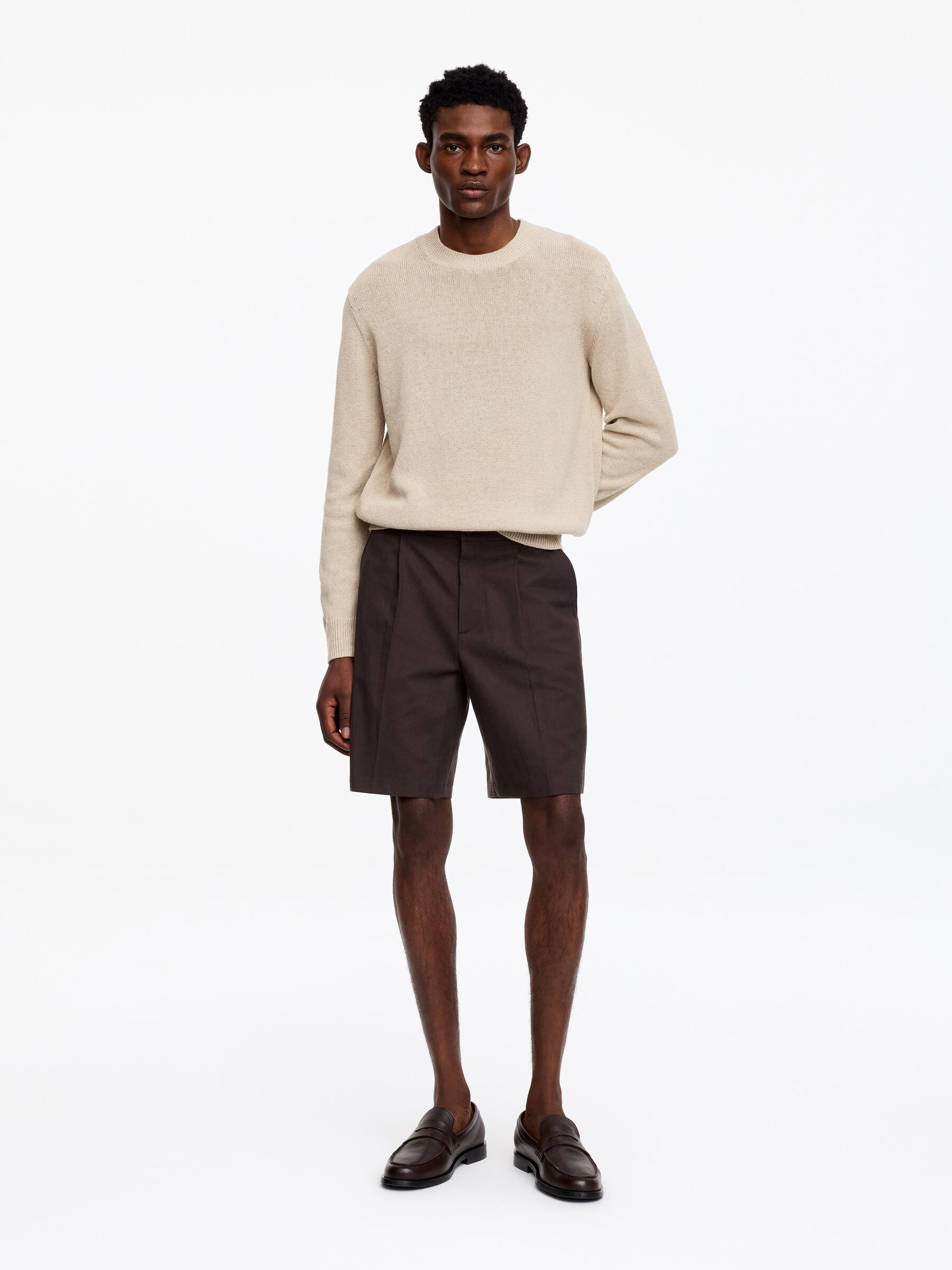 Dressed Shorts - Brown - Relaxed fit - Men - StillMedia/Lookbook - 3