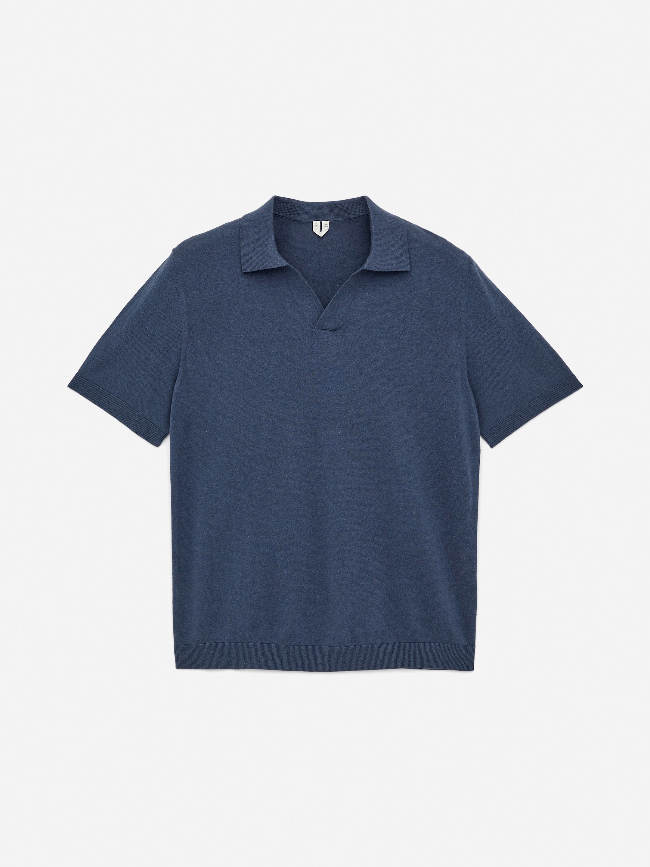 Cotton Linen Polo Shirt-#4C5164-15118