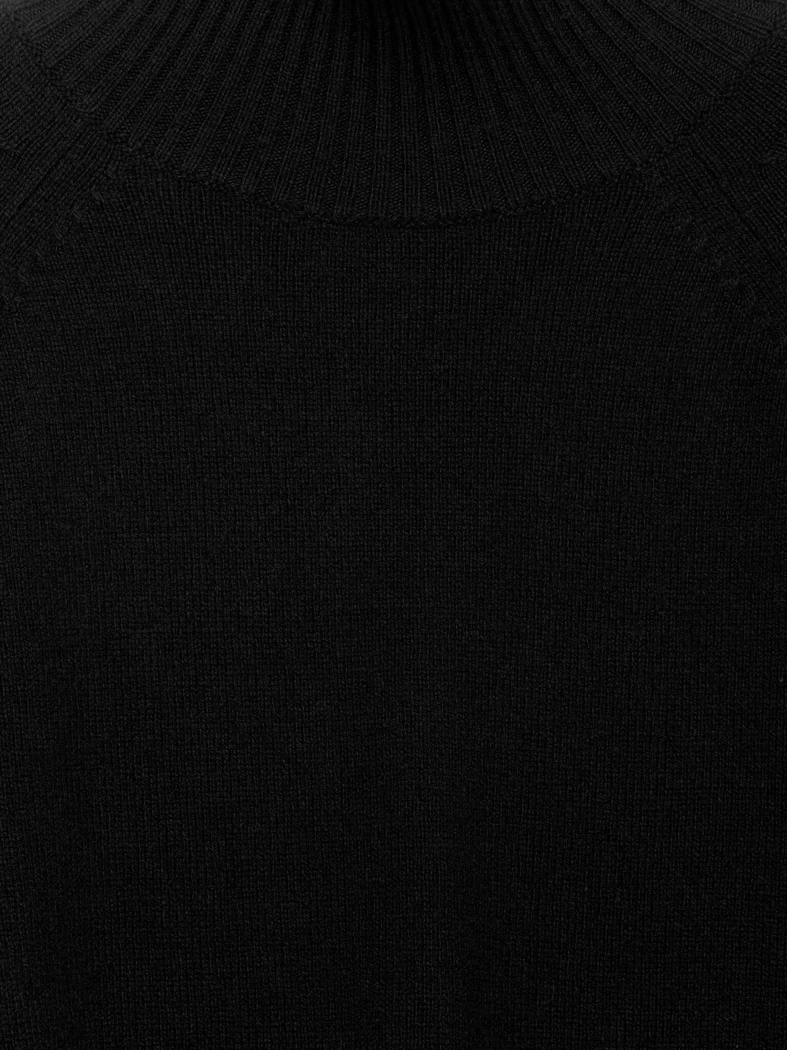 Roll-Neck Wool Jumper - Black/Red/Dark Grey Melange - 6