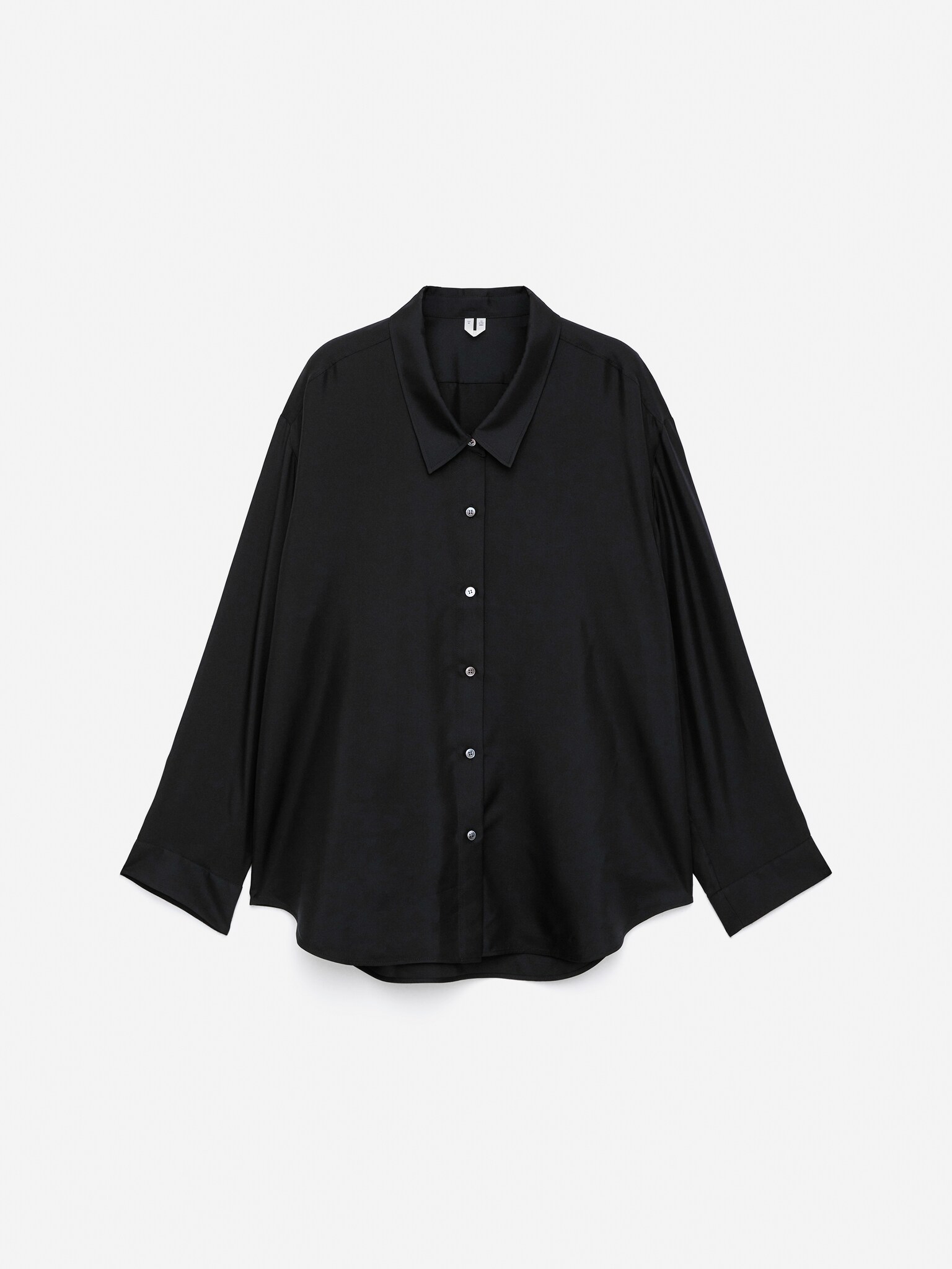 Silk Twill Shirt - Negro