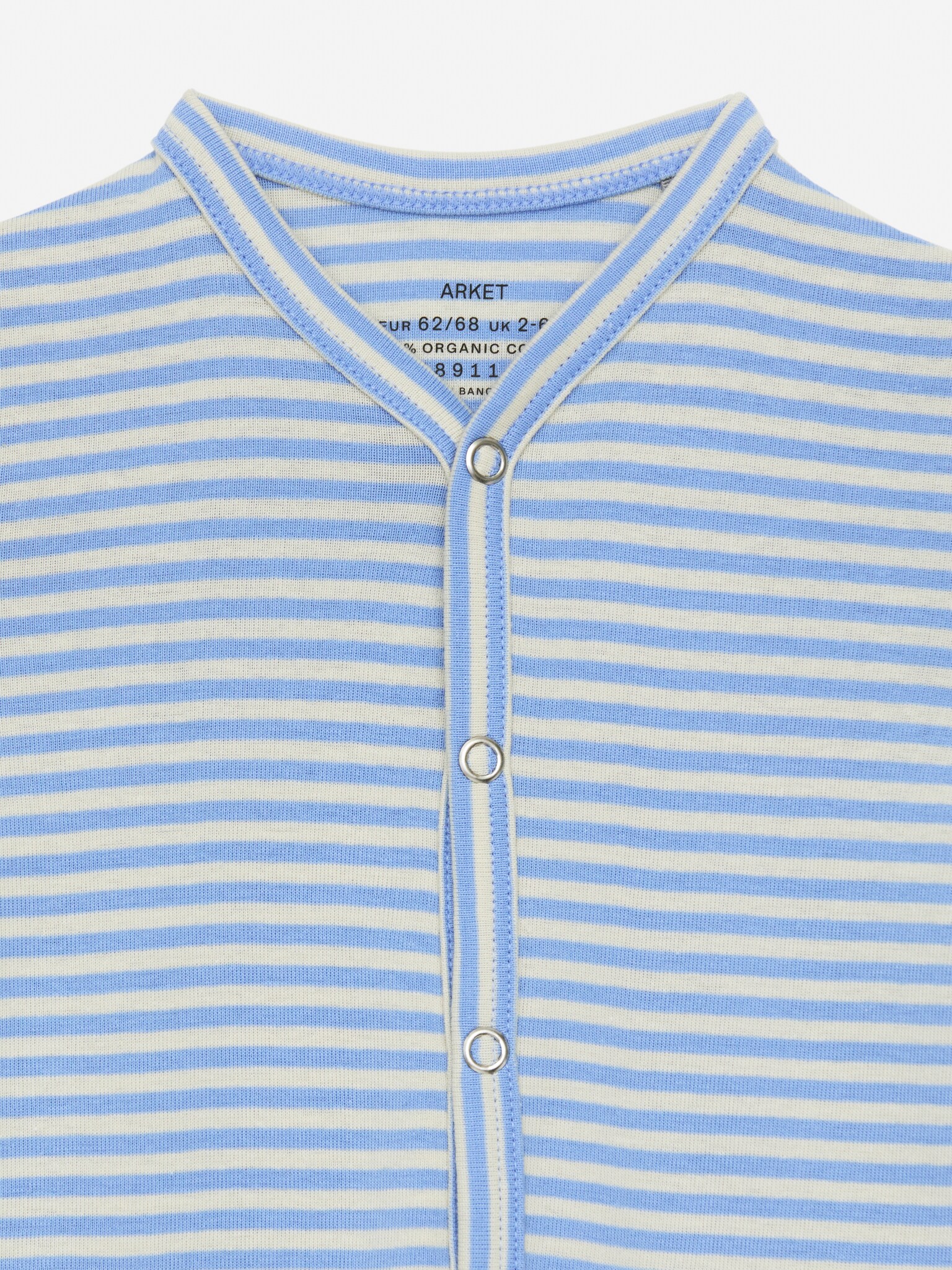 Pyjamas tout-en-un, lot de 2 - Bleu clair/Blanc cassé - 4