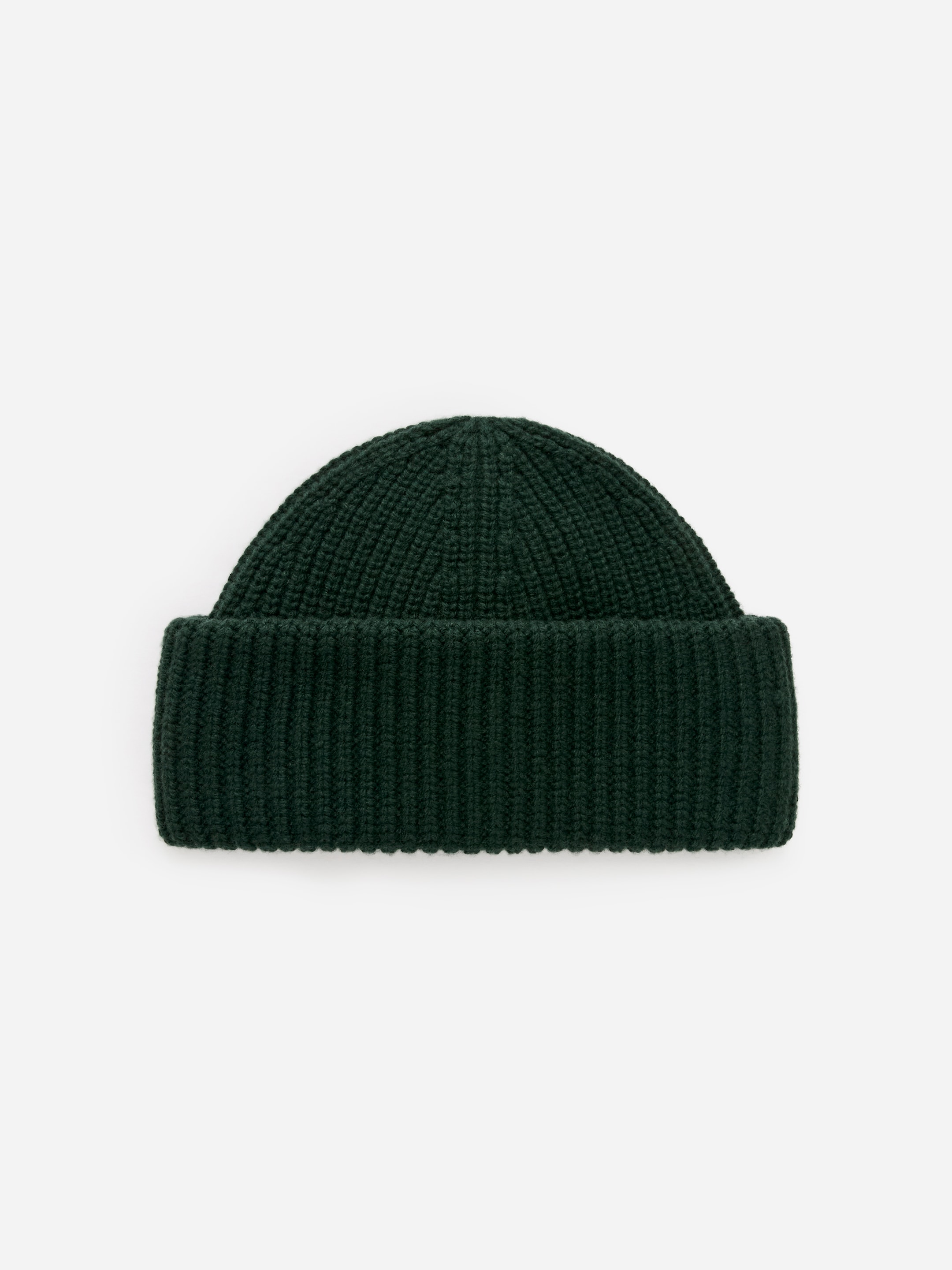 Gorro de lana de doble pliegue-Green-17084