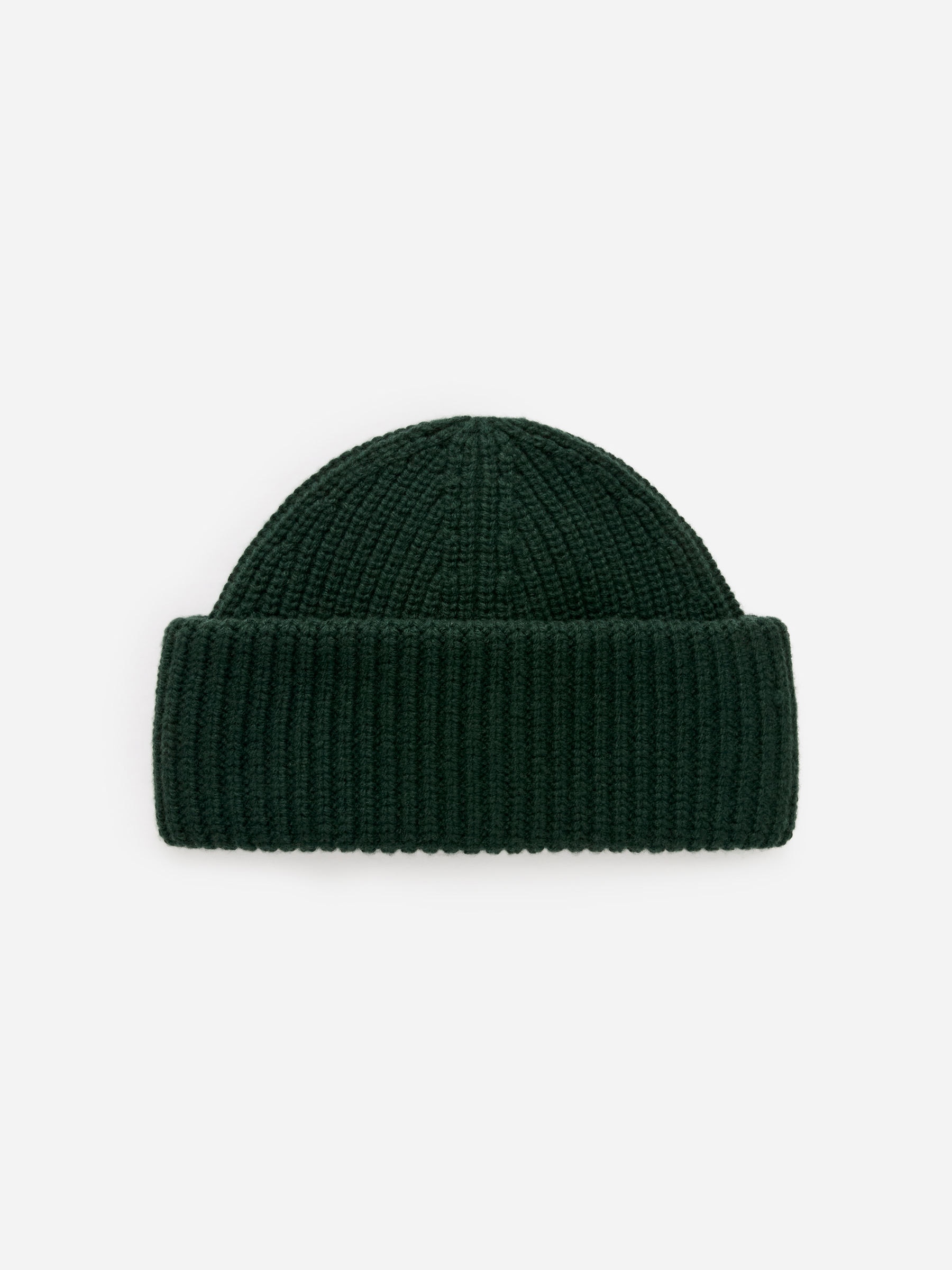 Double-Fold Wool Beanie-#384440-17084