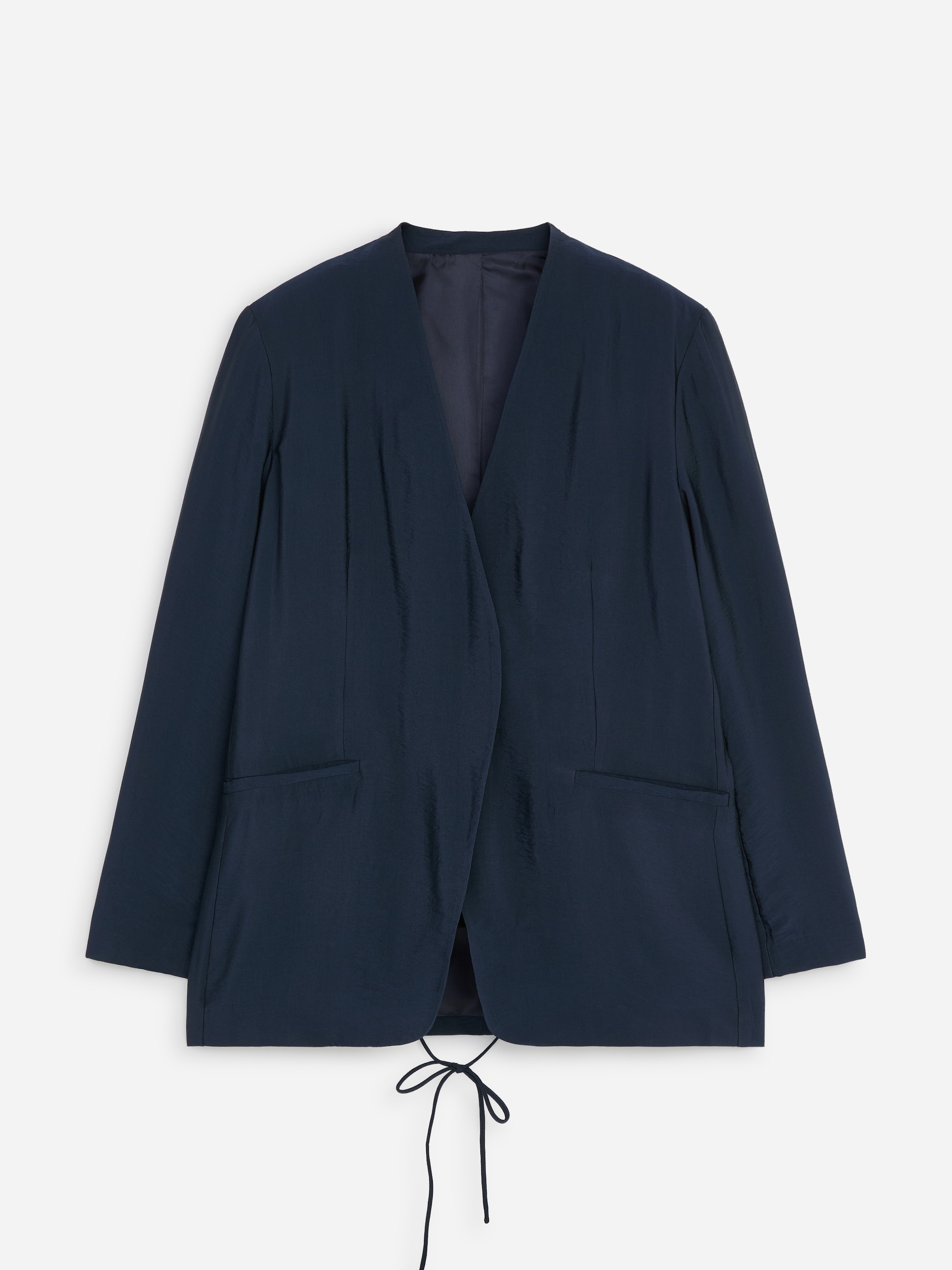 Wrap Blazer-Blue-20574