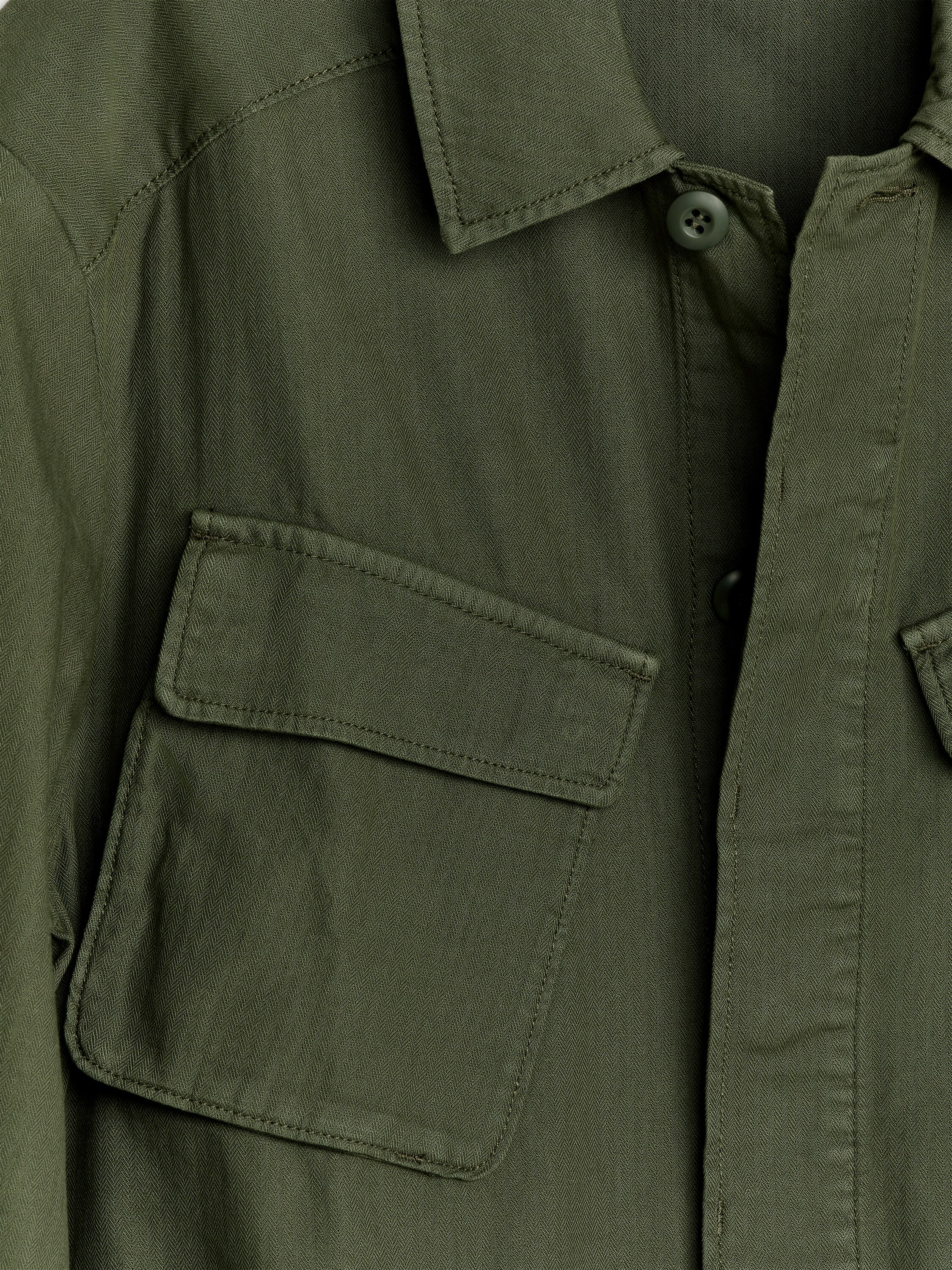 Utility Overshirt – Dark Green – Men – ARKET DK
