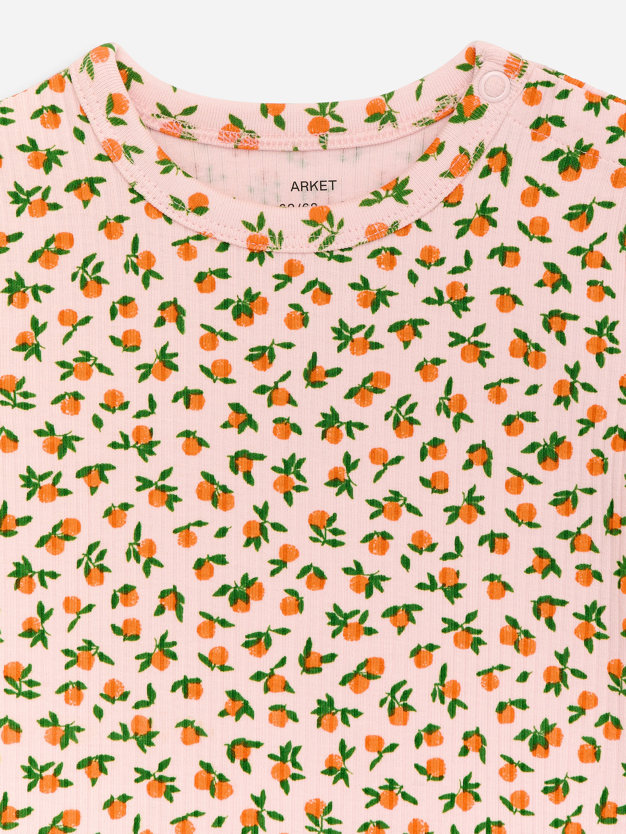 Short-Sleeved Cotton Bodysuit - Pink/Oranges - Slim fit - Children - StillMedia/DescriptiveDetail - 1