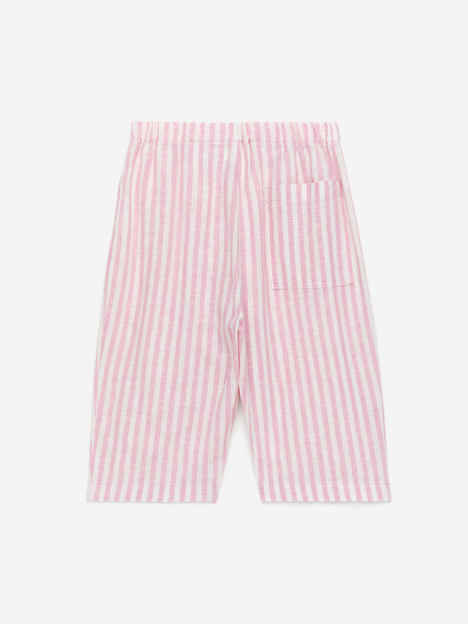 Pantalones de lino y algodón - Rosa/blanco/Beige/blanco - 2