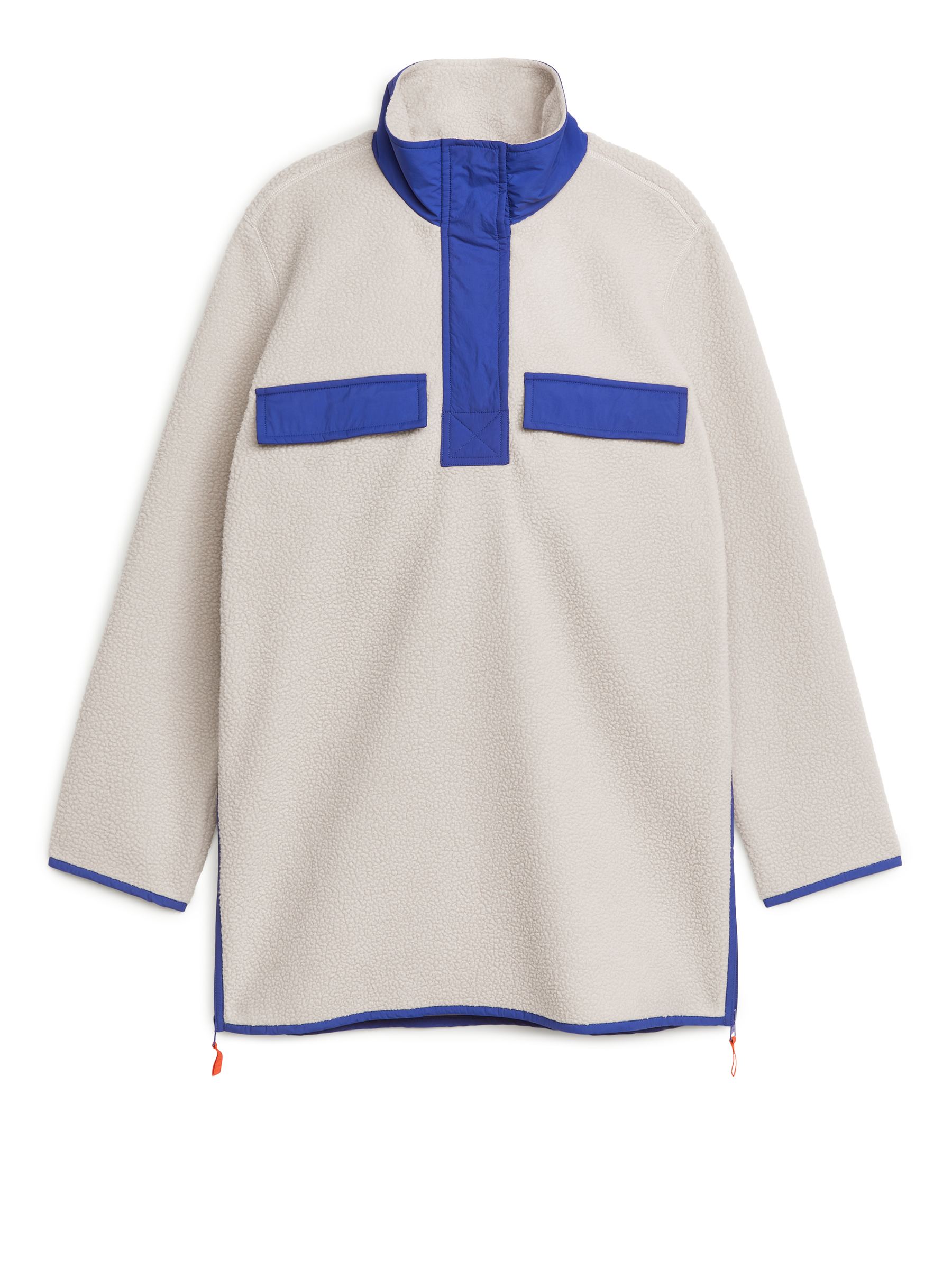 Fleecejacke in Kontrastfarben - Off-White / Blau - Regular Fit - Damen - StillMedia/DescriptiveStillLife - 4