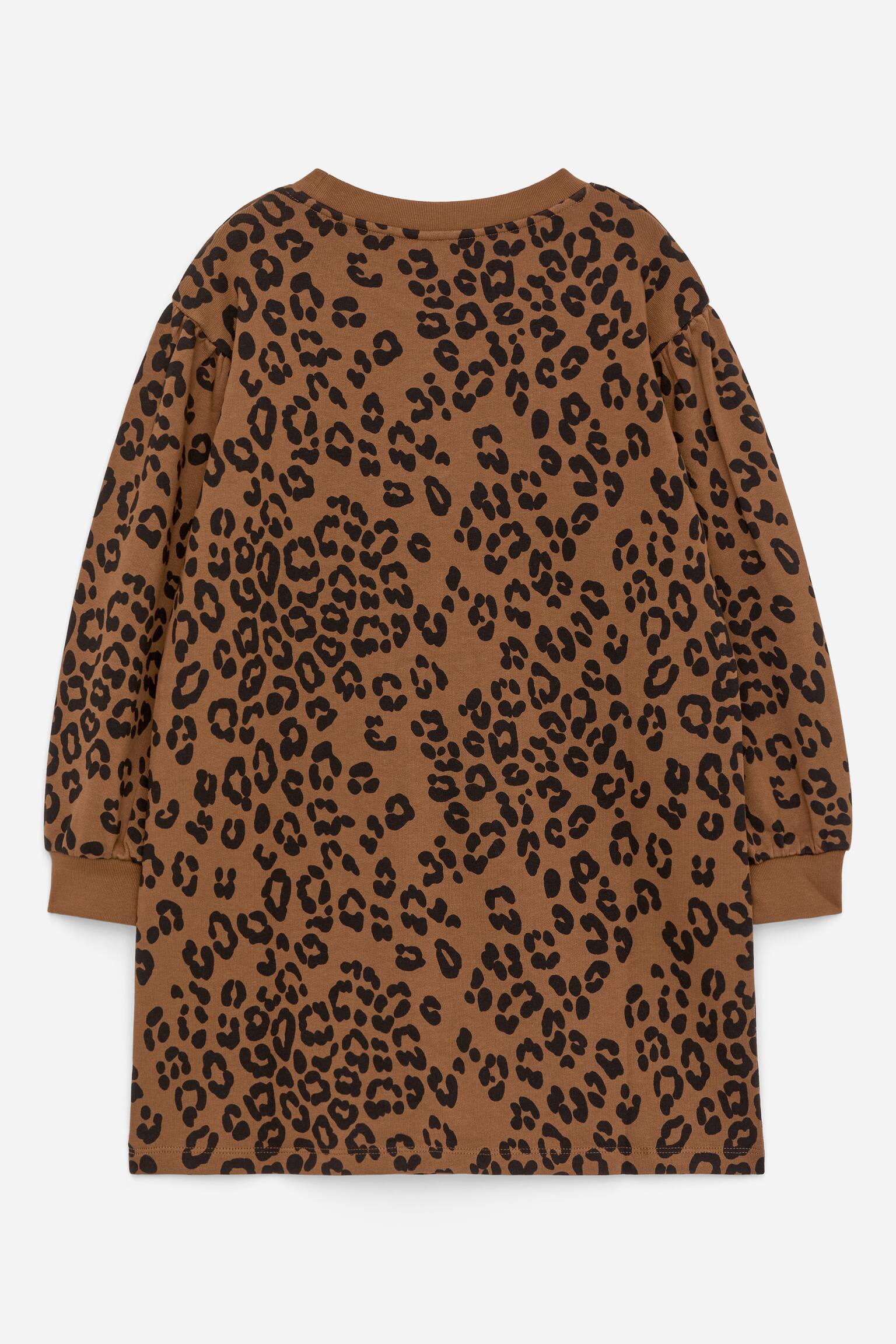 Sweatshirtkleid aus Baumwolle - Braun - 3