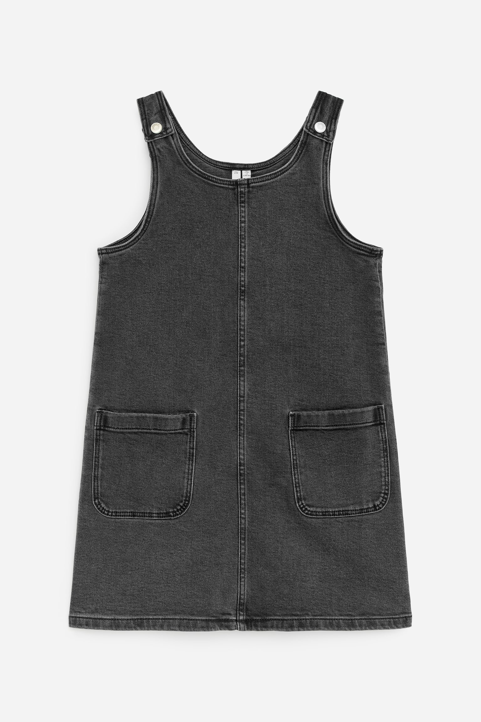 Ärmelloses Jeanskleid - Schwarz