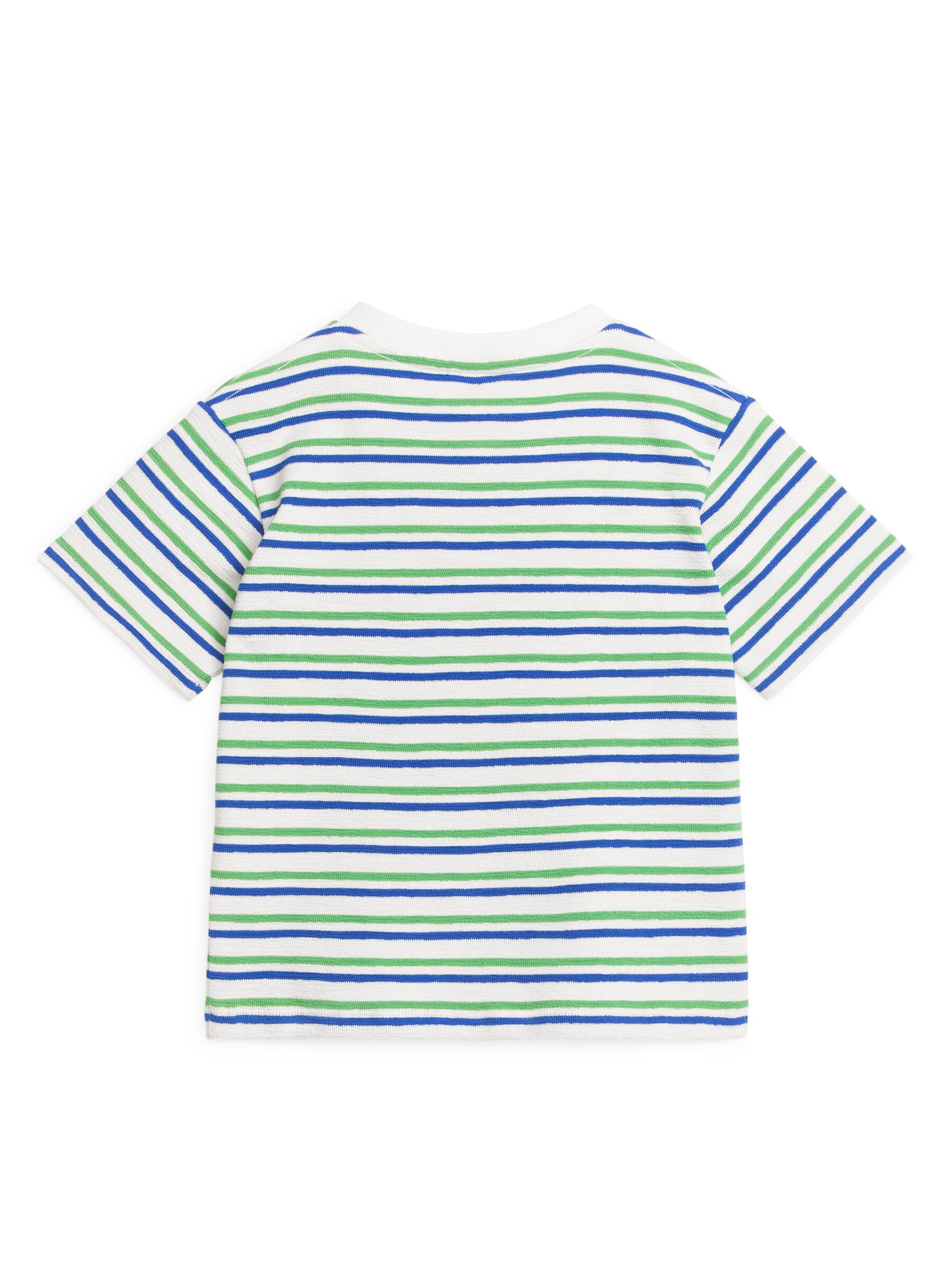 Strukturiertes T-Shirt - Weiß/Grün/Blau - Regular Fit - Kinder - StillMedia/DescriptiveStillLife - 1