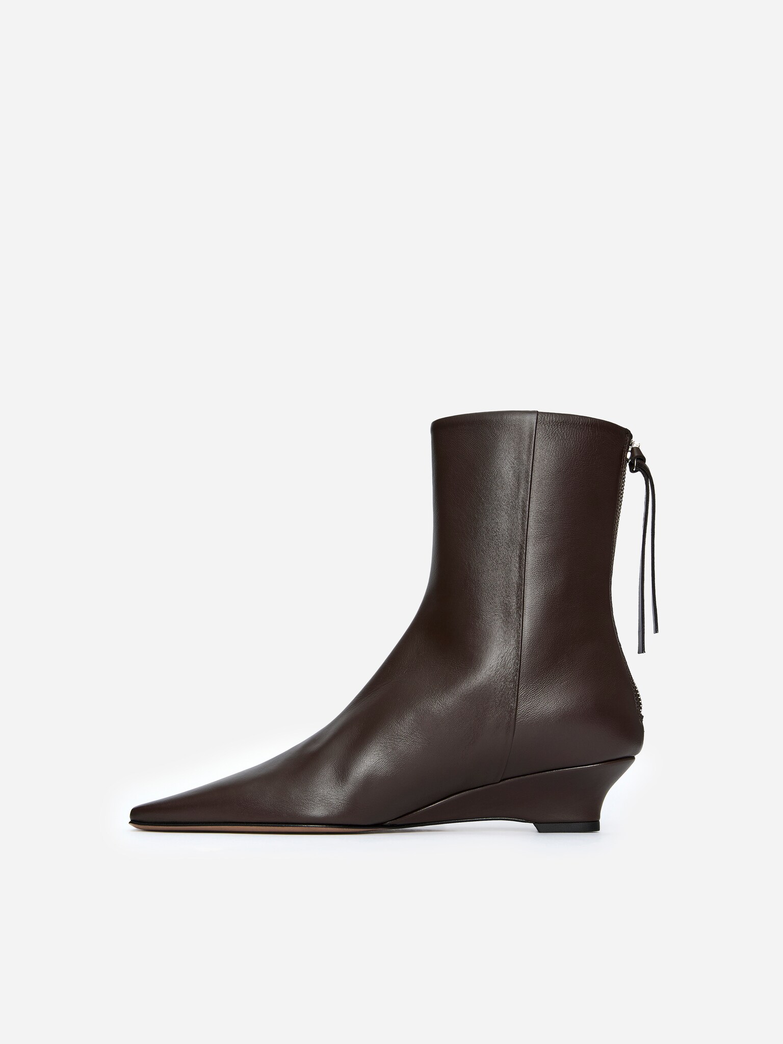 Wedge Ankle Boots - Brown - 5