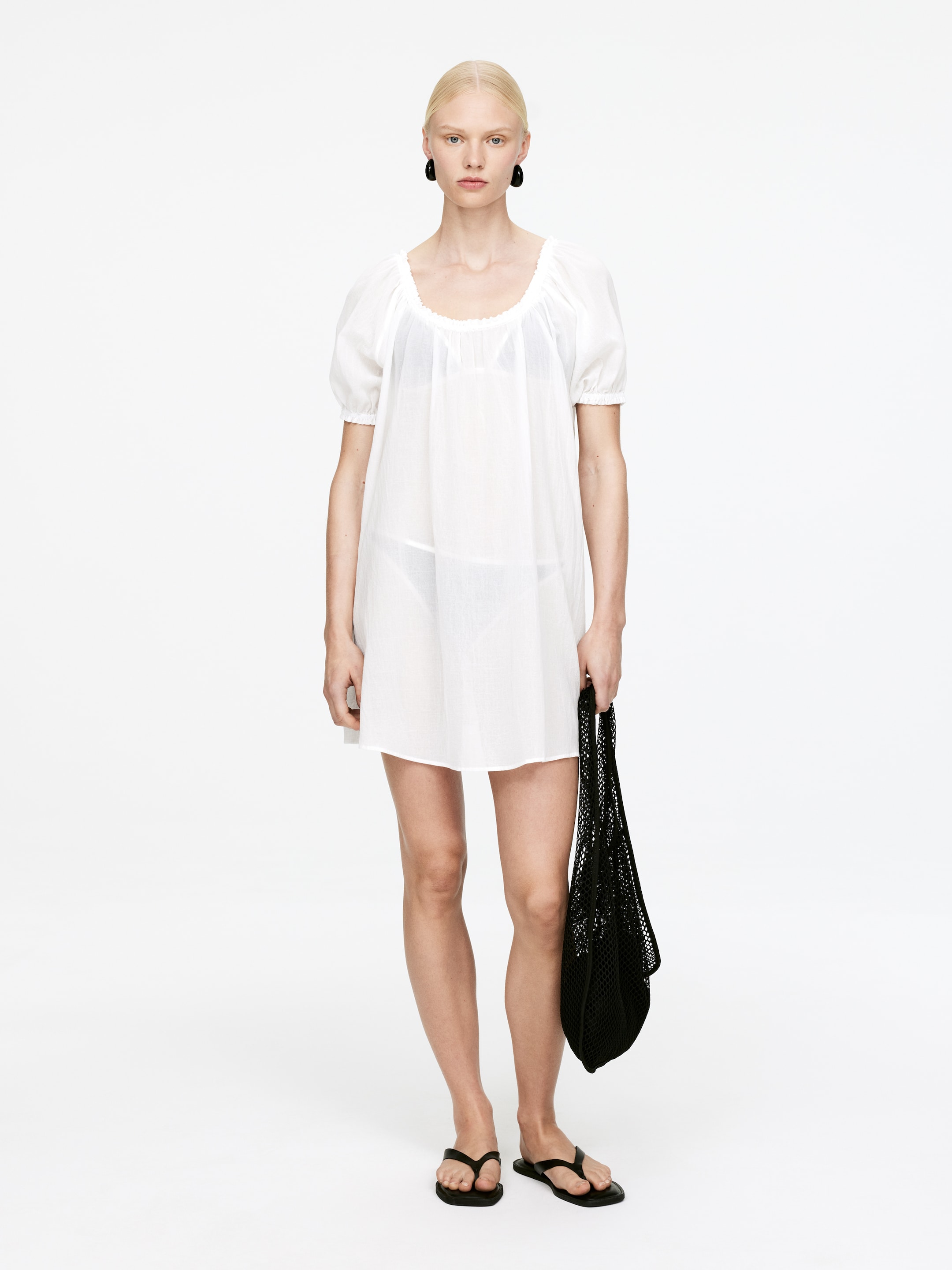 Visualizza immagine più grande: Abito da spiaggia in voile di cotone - Bianco sporco - DONNA | H&M IT 1