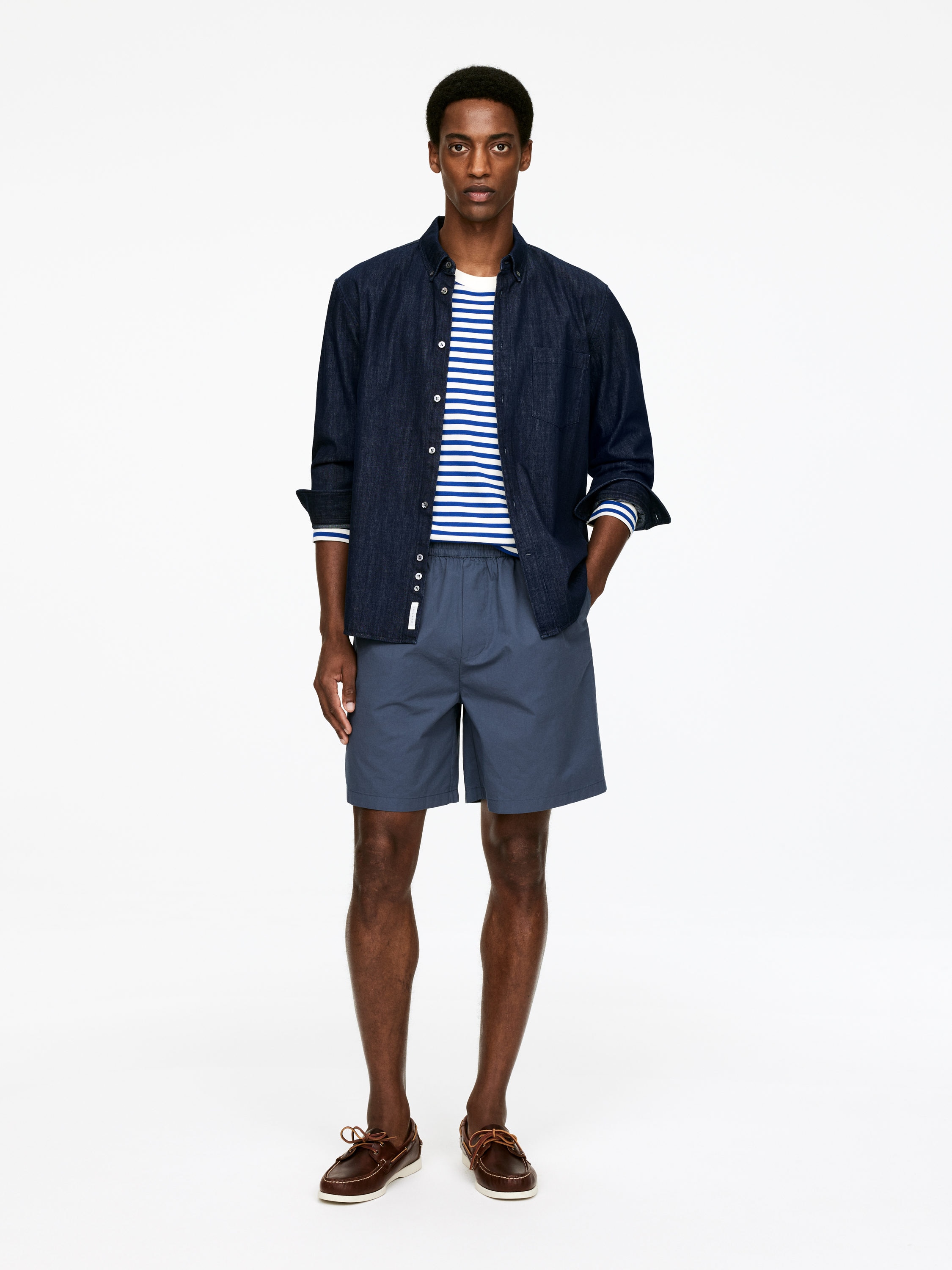Baumwollshorts - Dunkelblau - Regular Fit - Men - StillMedia/Lookbook - 5