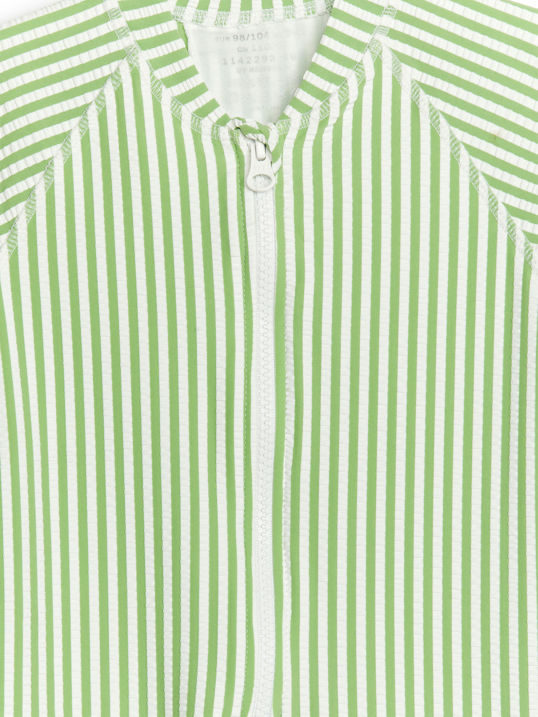 Langärmliger Seersucker-Schwimmanzug mit UV-Schutz - Grün/Weiß - Regular Fit - Kinder - StillMedia/DescriptiveDetail - 2