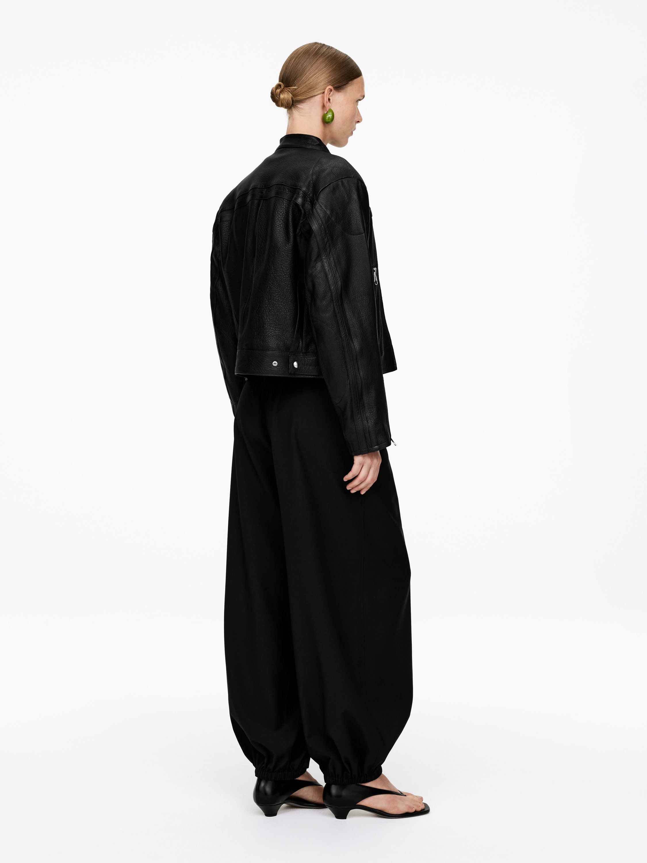 Racer Leather Jacket - Black - Regular fit - Women - StillMedia/Lookbook - 15