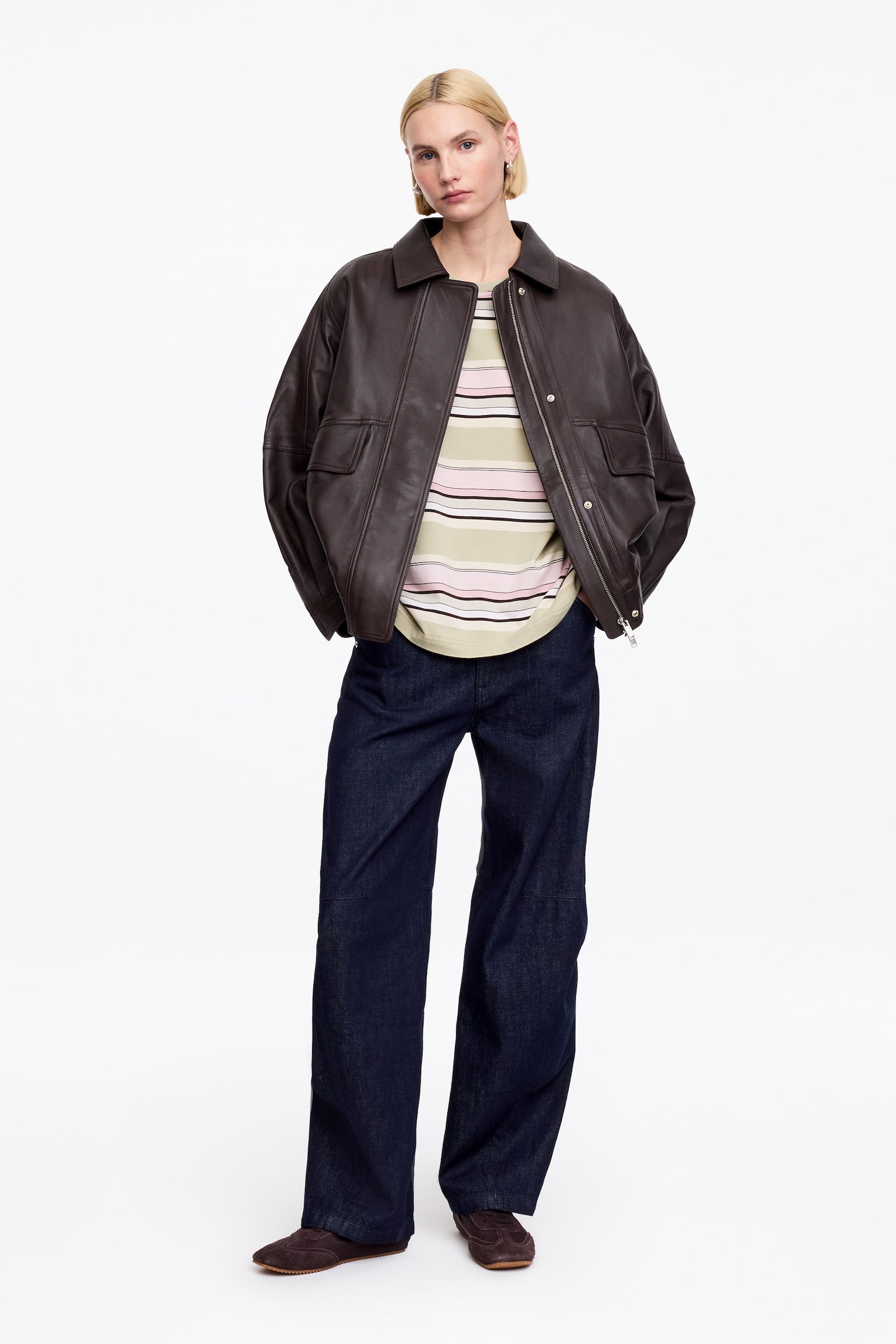 Camiseta oversize - Verde caqui/rosa/Blanco - 4