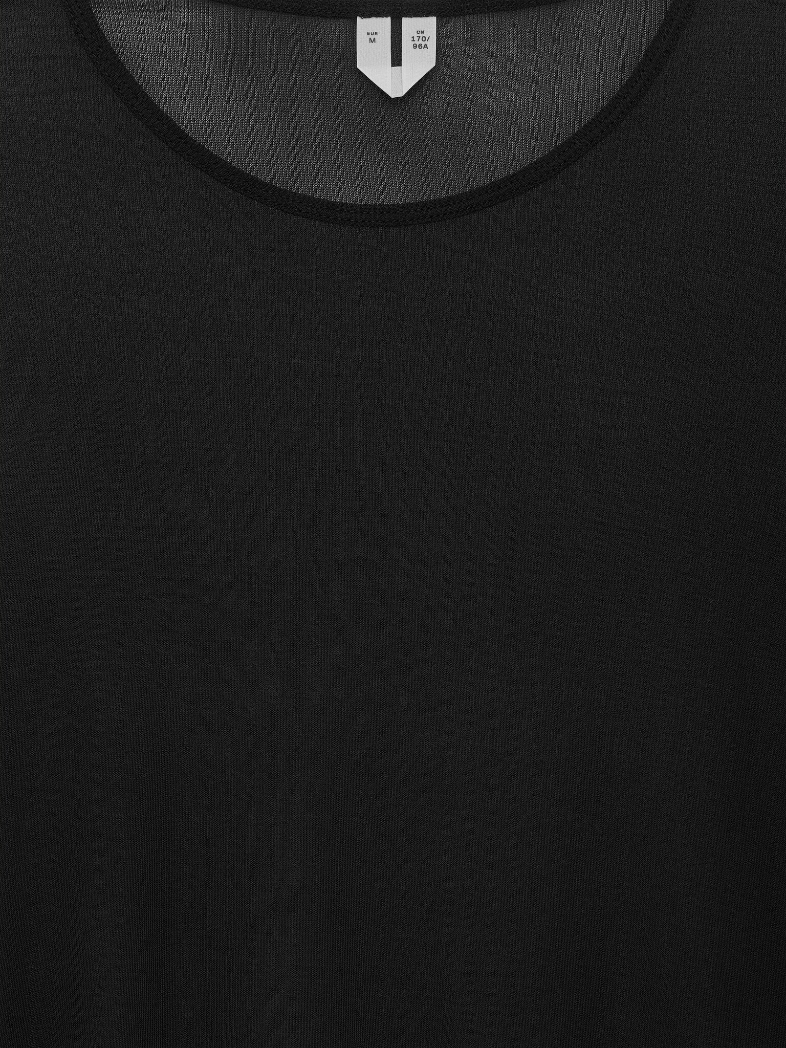 Sheer Silk Top - Black/Dark Brown - 5