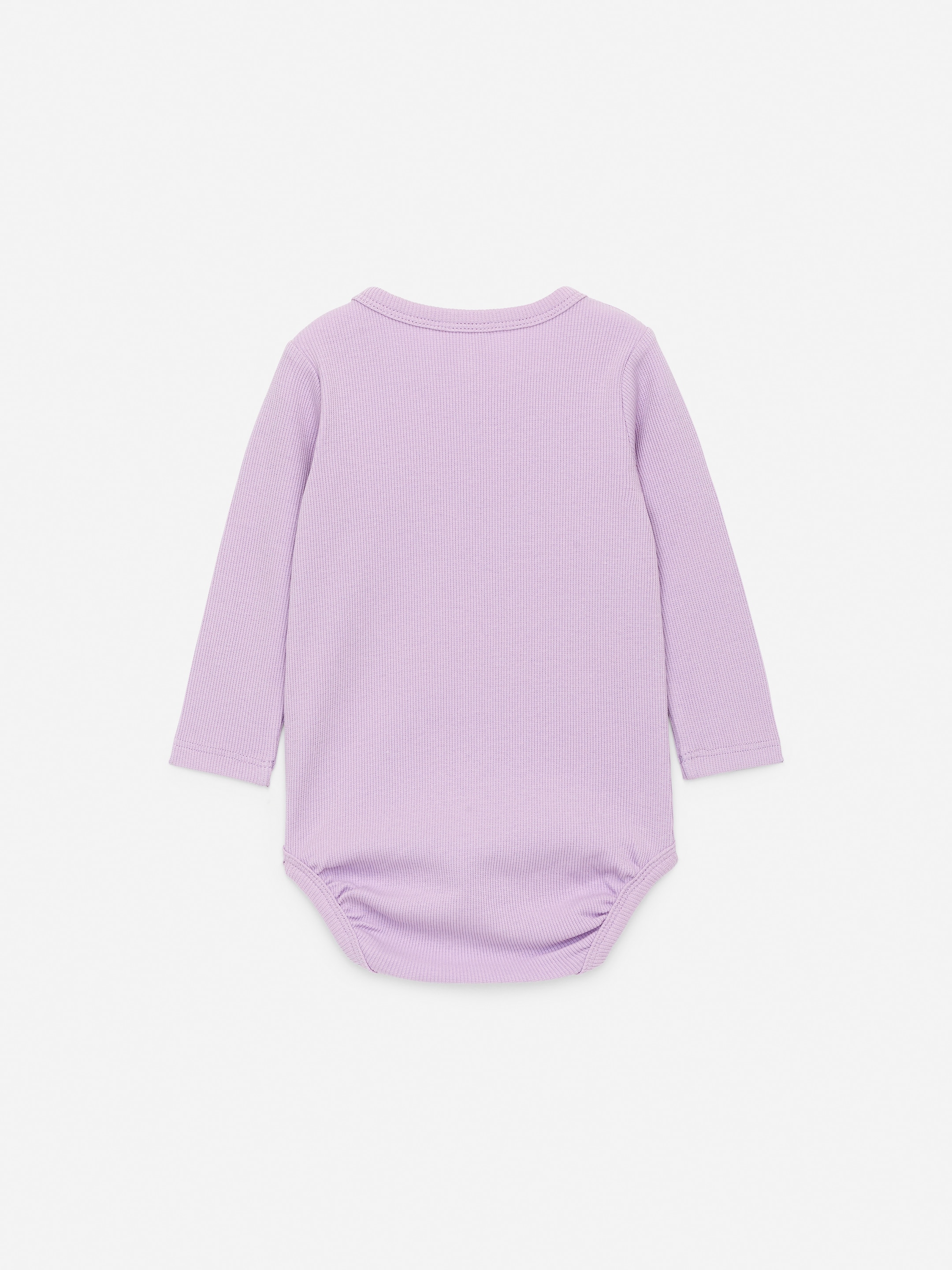 View larger image: Ribbed Long-Sleeve Bodysuit - Lilac - Kids | H&M GB 2