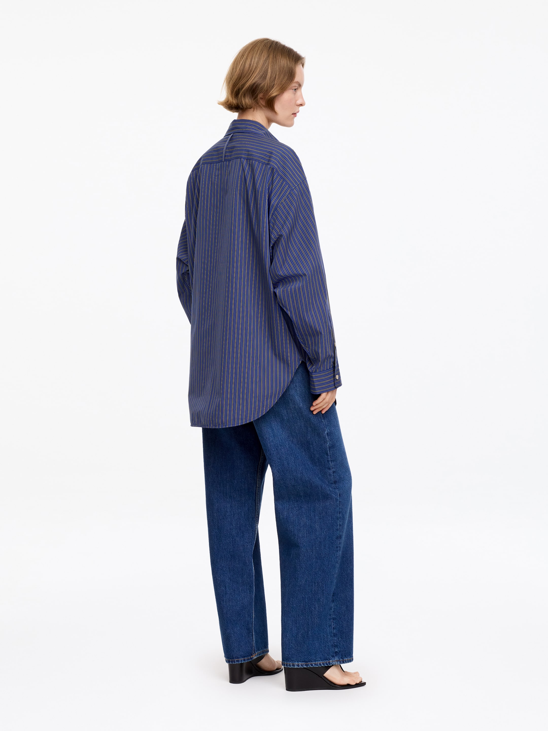 Oversized Batwing Shirt - Blue - Oversized - women - StillMedia/Lookbook - 3