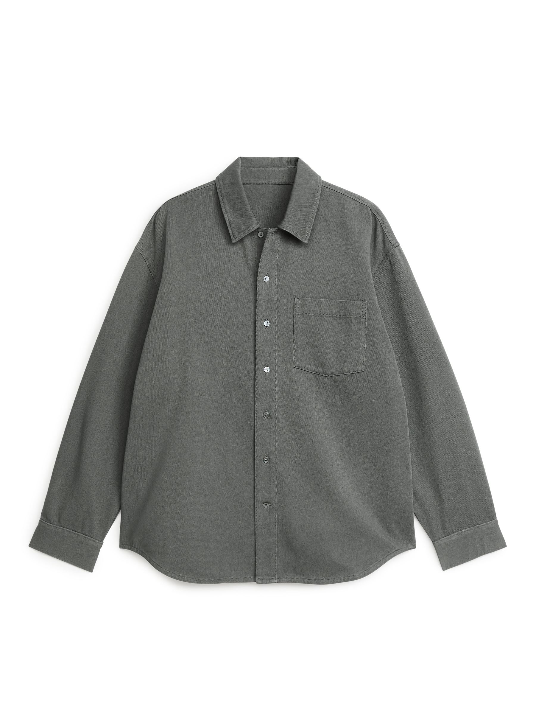 Oversized Twill Utility Overshirt - Dusty Green - Oversized - Men - StillMedia/DescriptiveStillLife - 1
