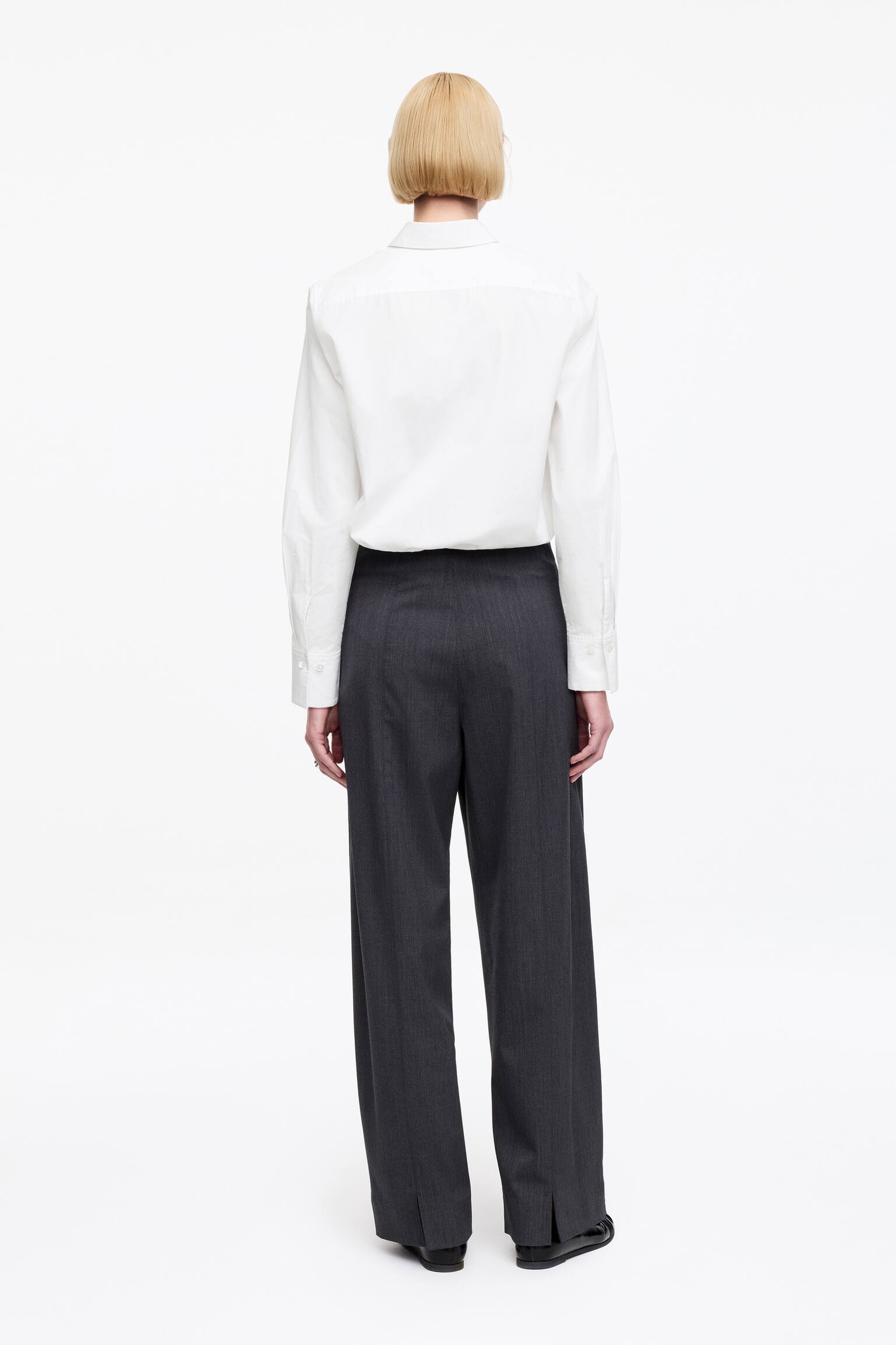 Regular-Fit Poplin Shirt - Wit/Bordeauxrood - 5