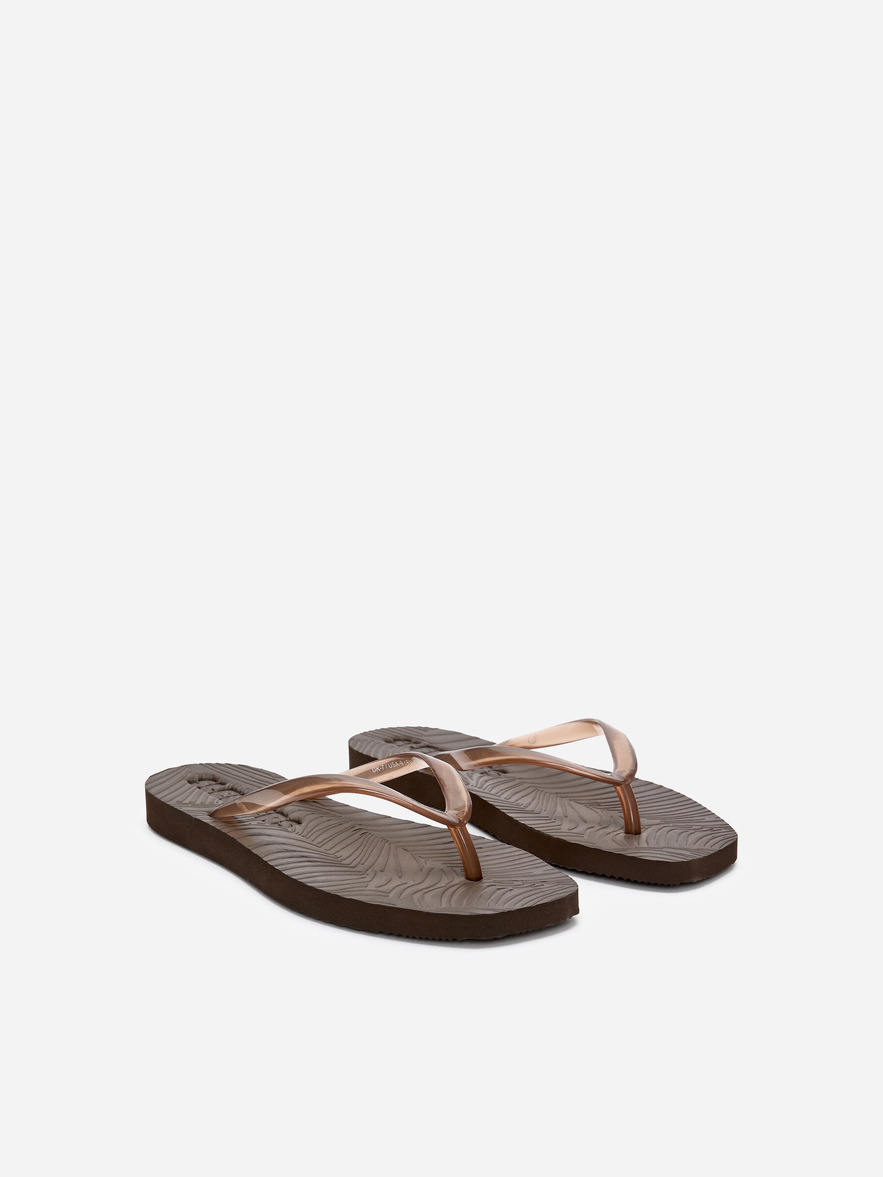 Sleepers Tapered Flip Flops - Clear/Brown - Women - StillMedia/DescriptiveStillLife - 1