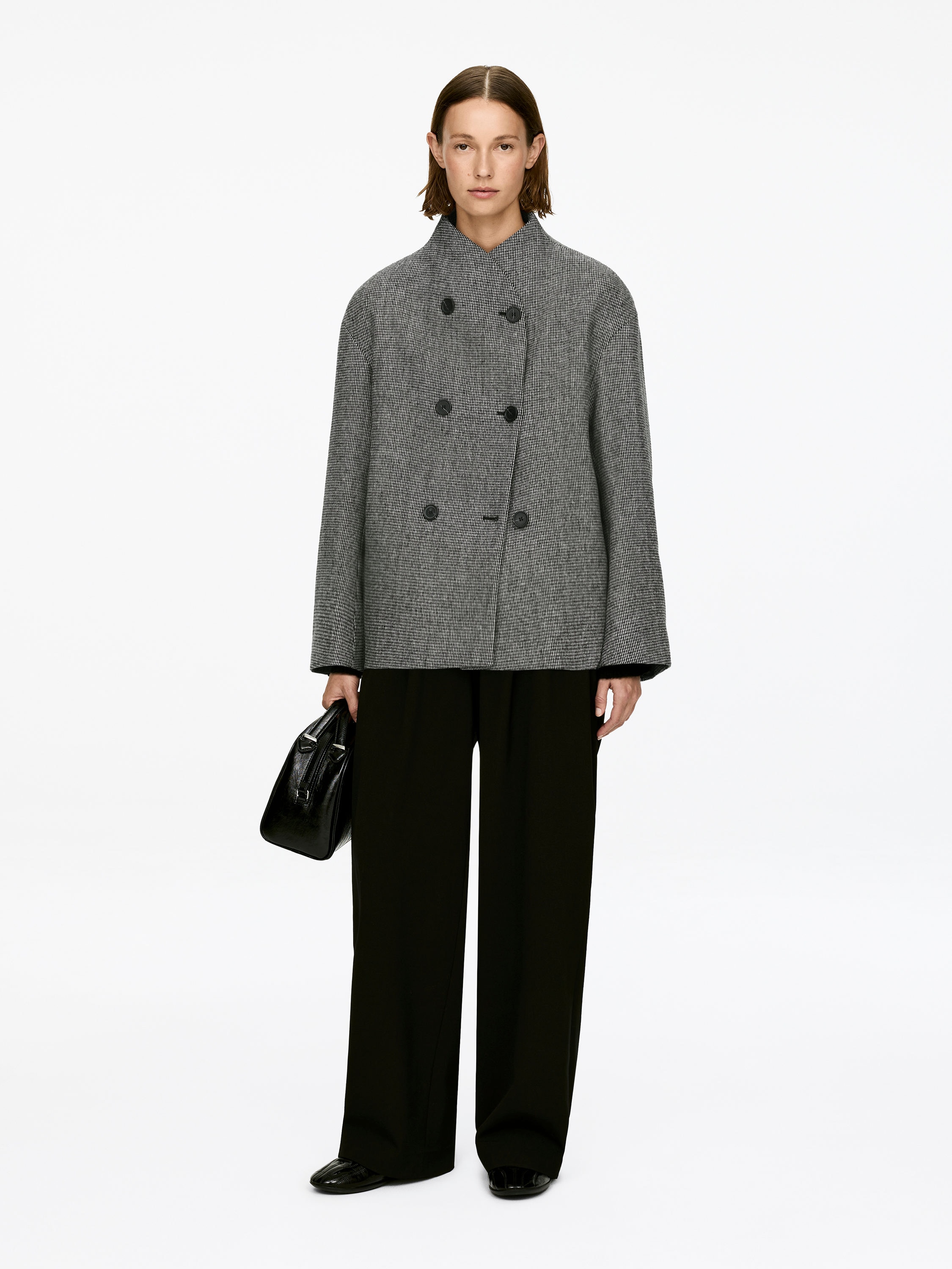 ジャケット・アウター na.e Shawl Collar Wool Coat_Greige na.e Shawl Collar Wool Coat Greige