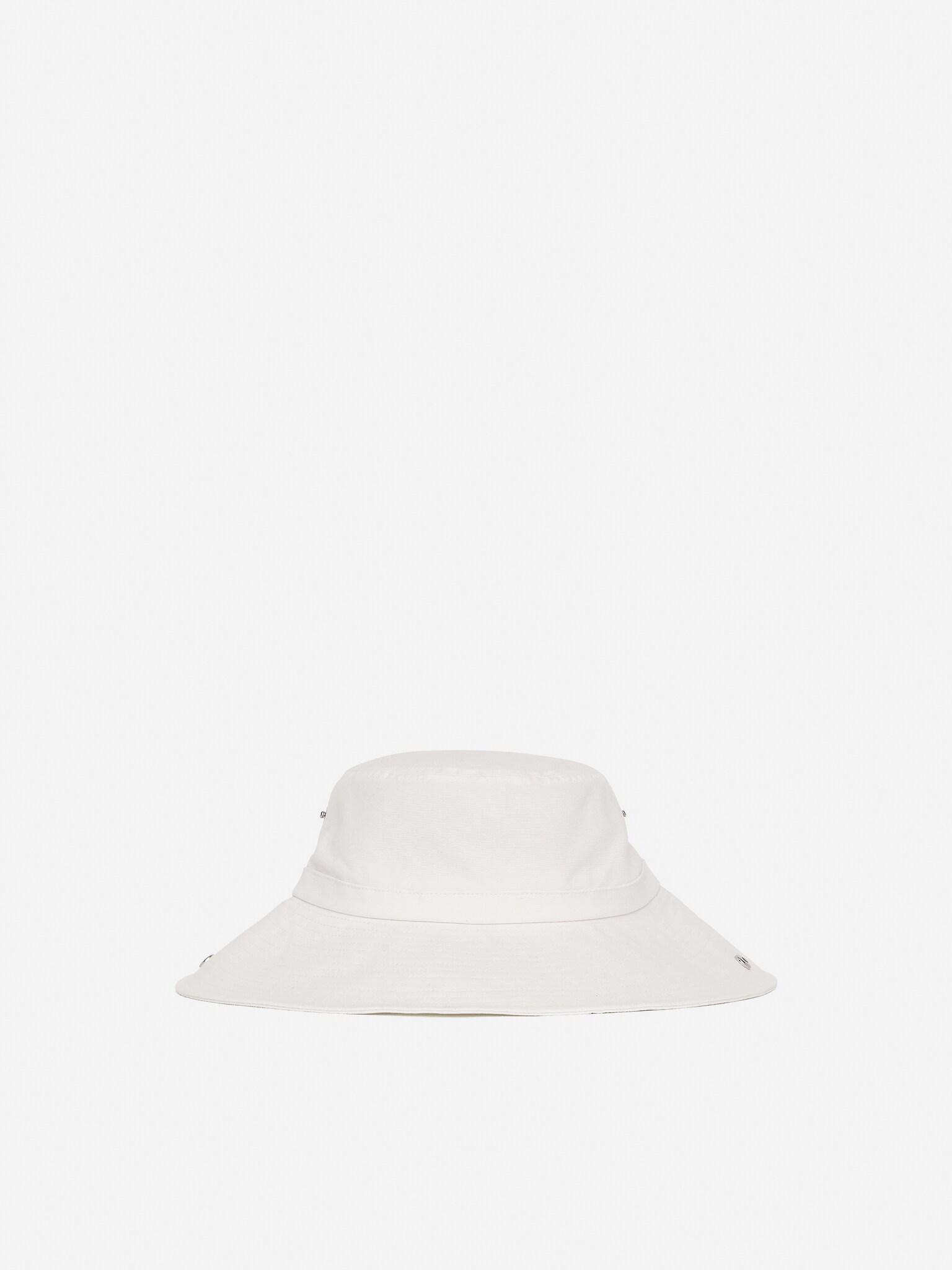 Chapeau en coton à large bord - Blanc