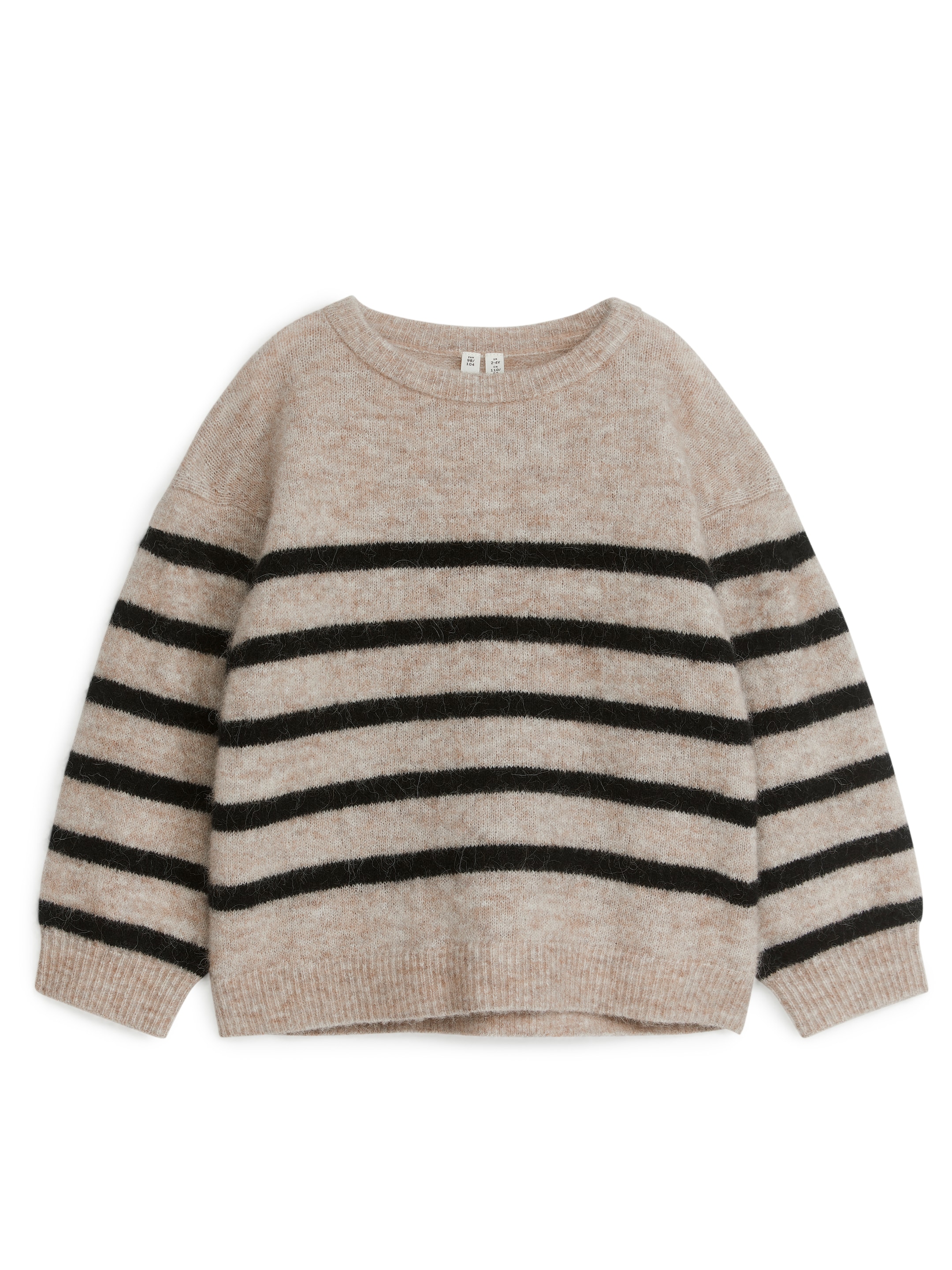 Tröja i alpacka och ull - Beige/svart - Regular fit - Children - StillMedia/DescriptiveStillLife - 1