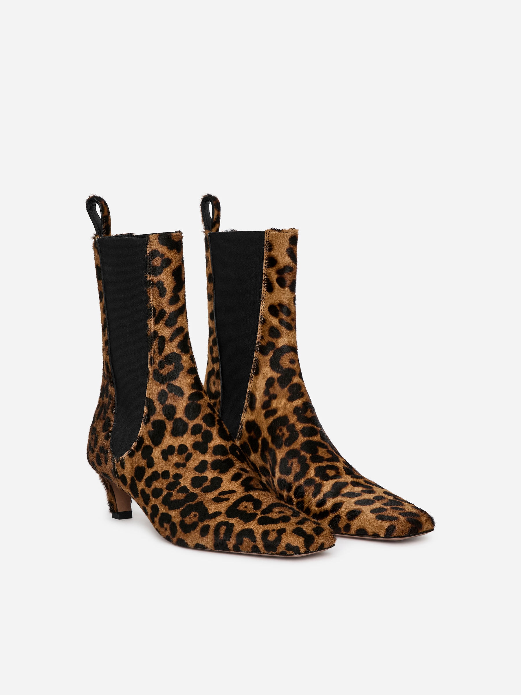 Pony Hair-Effect Ankle Boots-#2E2E30-17350