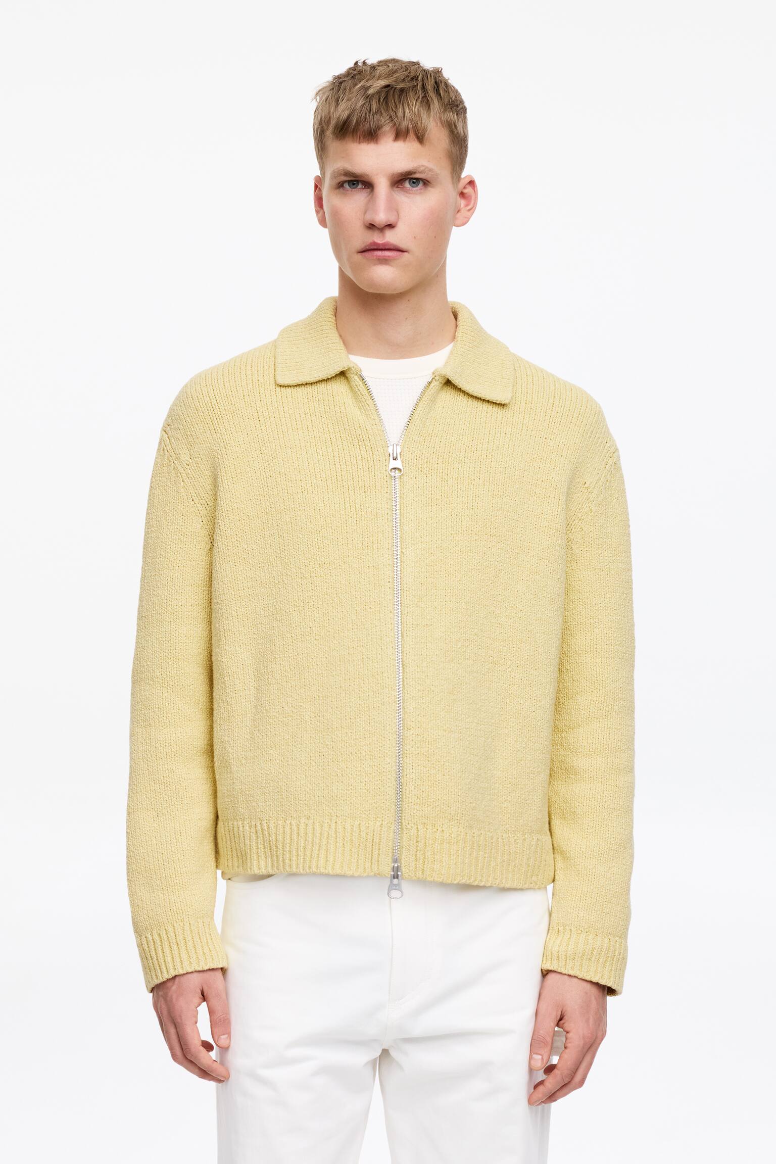 Kofta med dragkedja - Gul/Mörkblå - 1