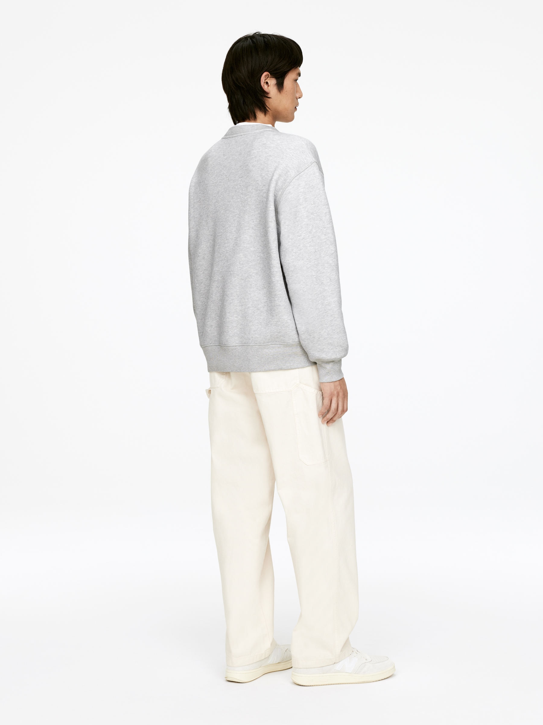 Loose-Fit Sweatshirt - Grey Melange - Loose fit - Men - StillMedia/Lookbook - 5