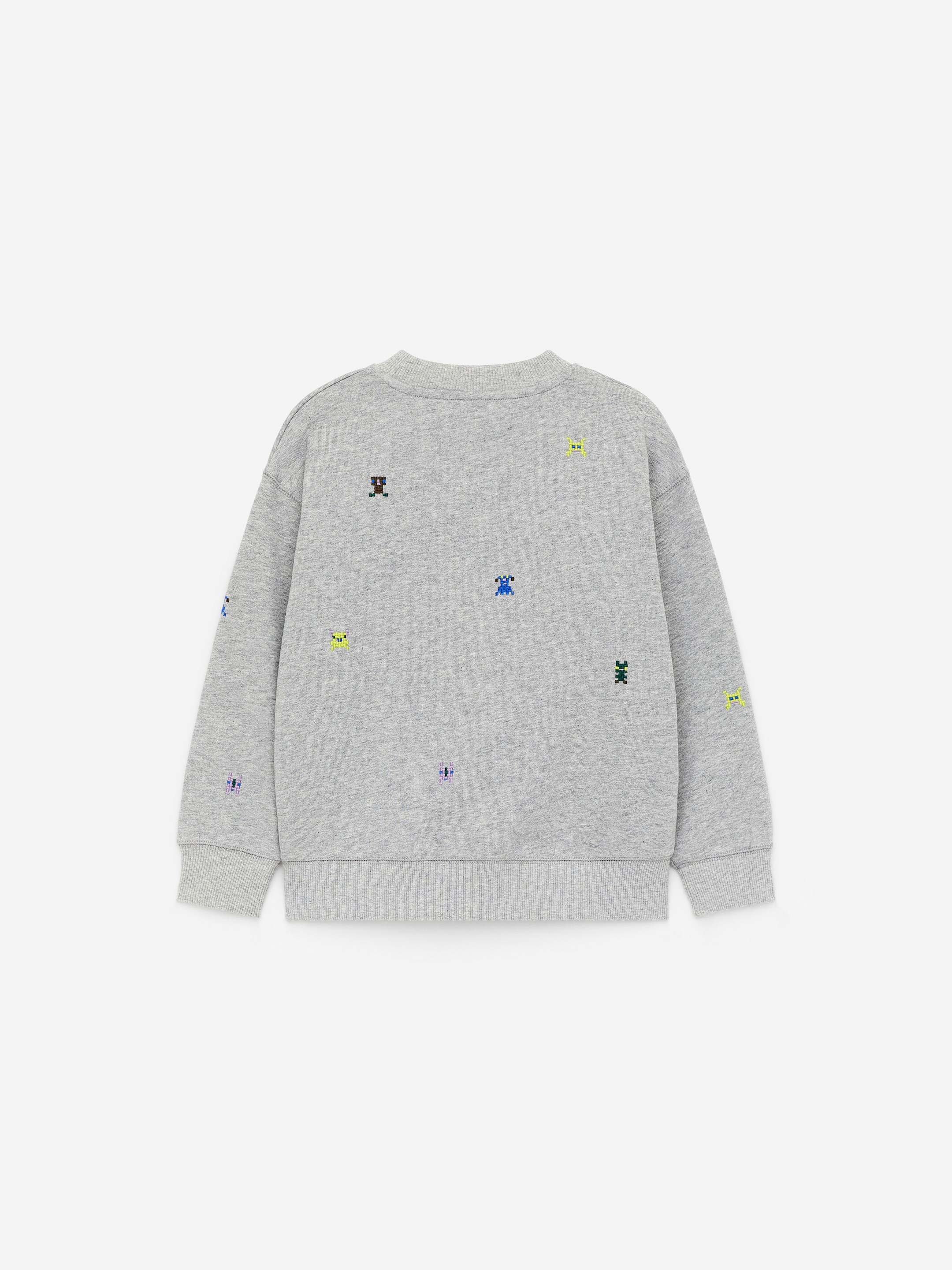 Sweatshirt mit Stickerei - Grau/Monster - Regular Fit - Kinder - StillMedia/DescriptiveStillLife - 1