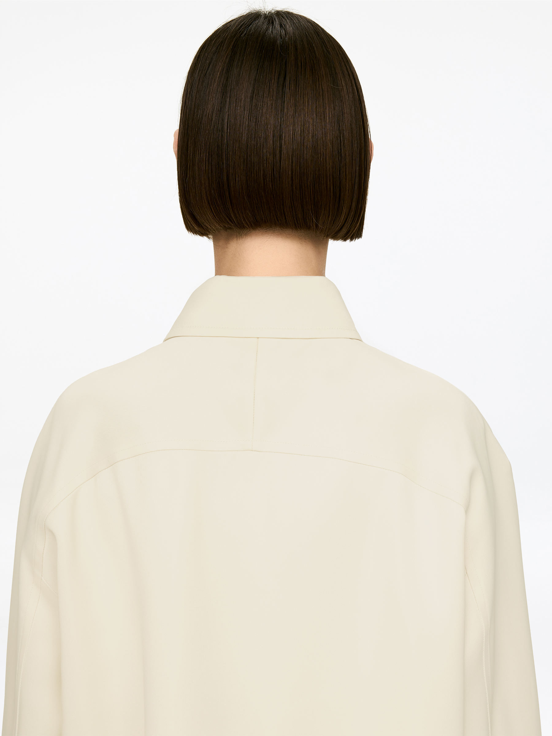 Satin Overshirt - Light Beige - Relaxed fit - Women - StillMedia/Lookbook - 4