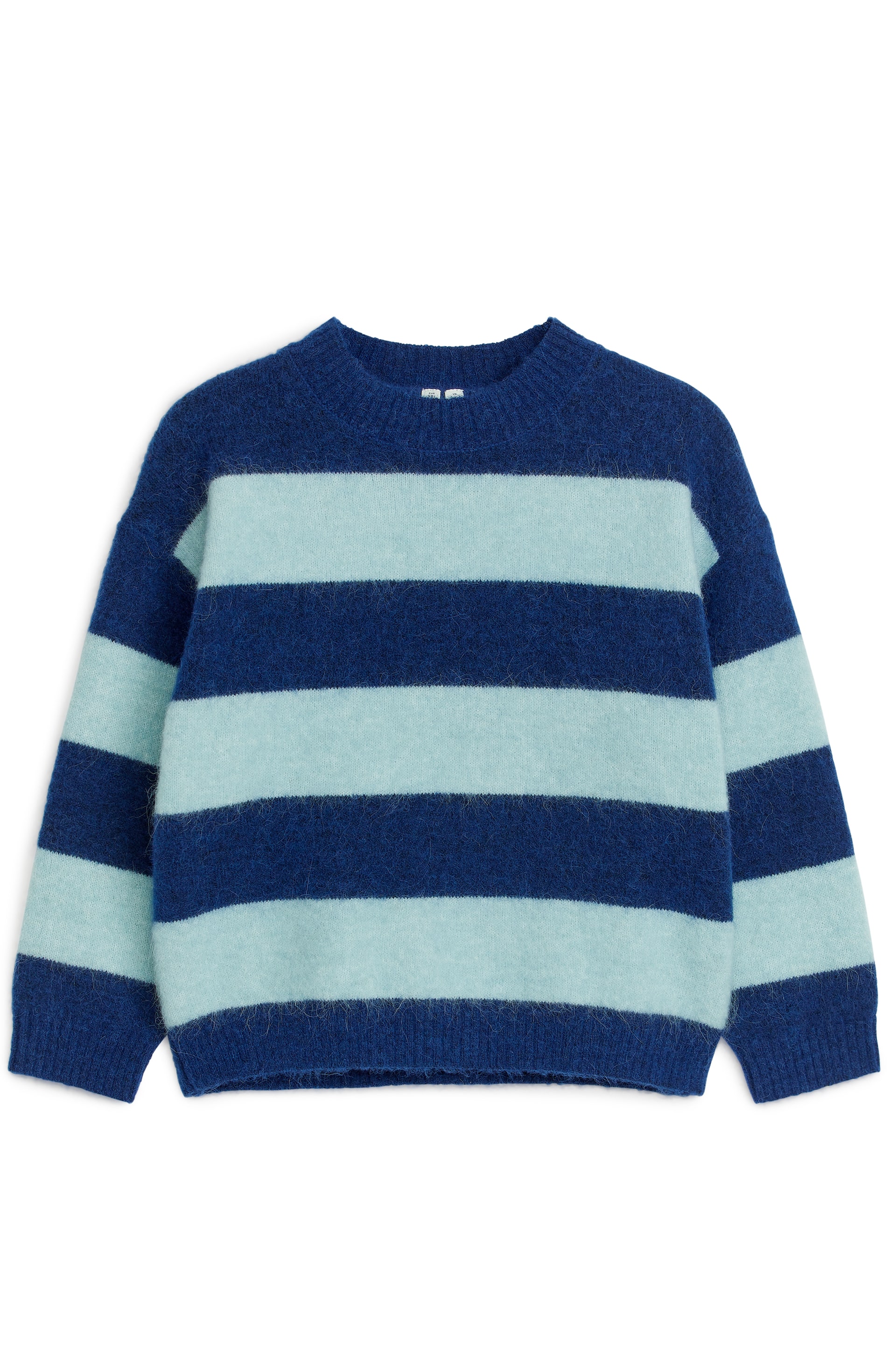 Visa större bild: Randig tröja i ull och alpacka - Blå/mint - BARN | H&M SE 1