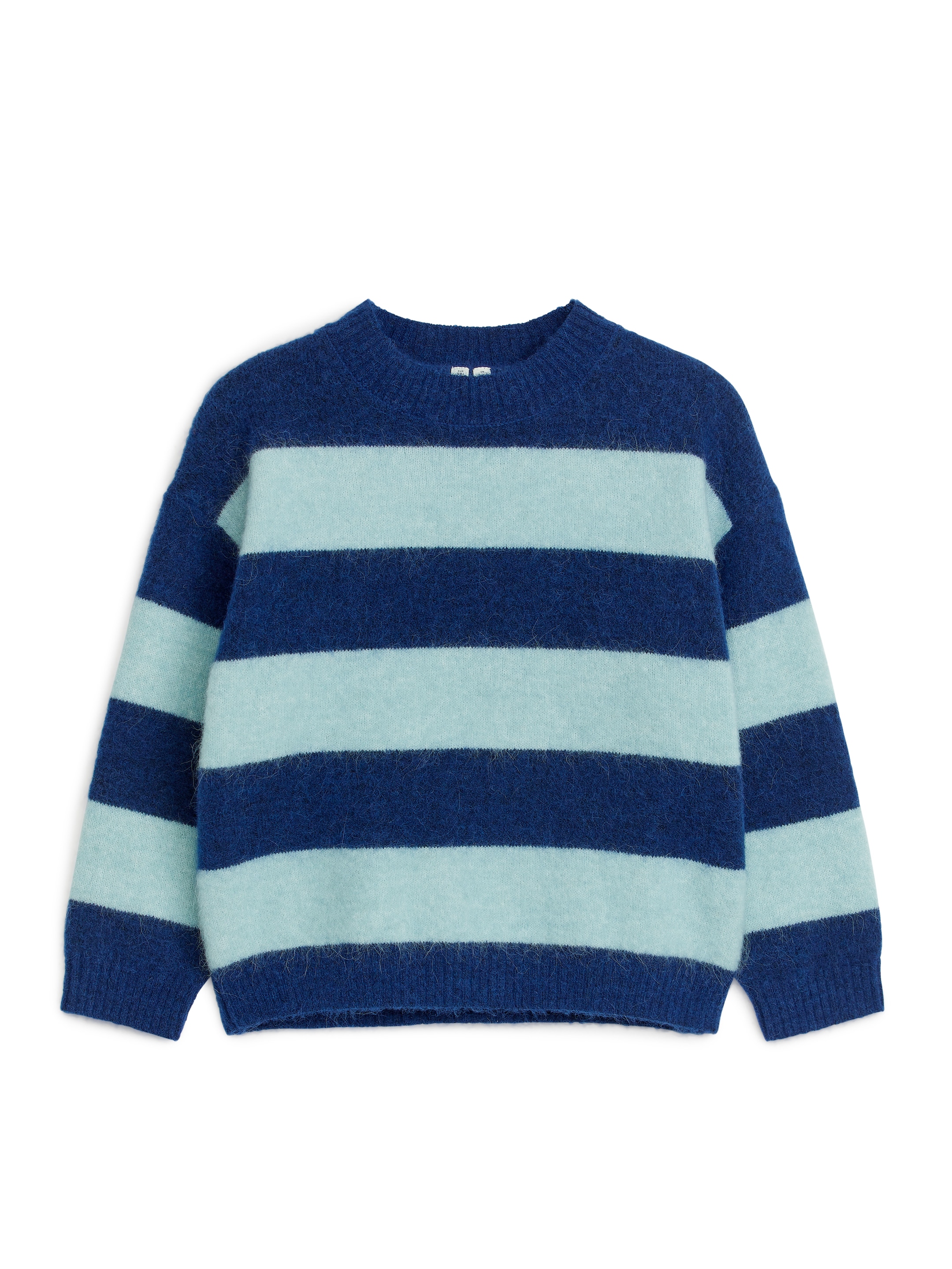 Striped Wool-Alpaca Blend Jumper - Blue/Mint - Regular fit - Children - StillMedia/DescriptiveStillLife - 1