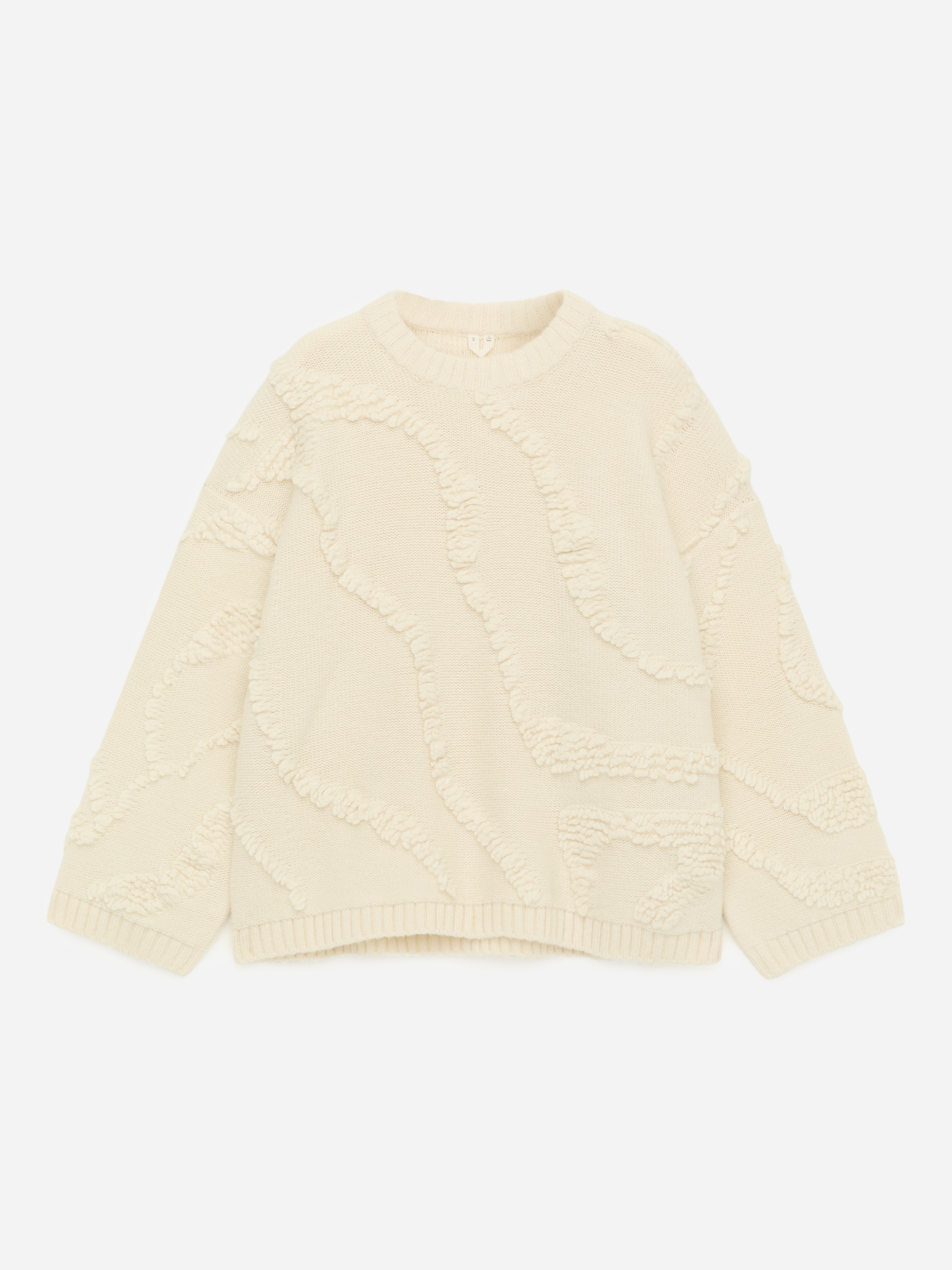 Trui met textuur - Gebroken wit