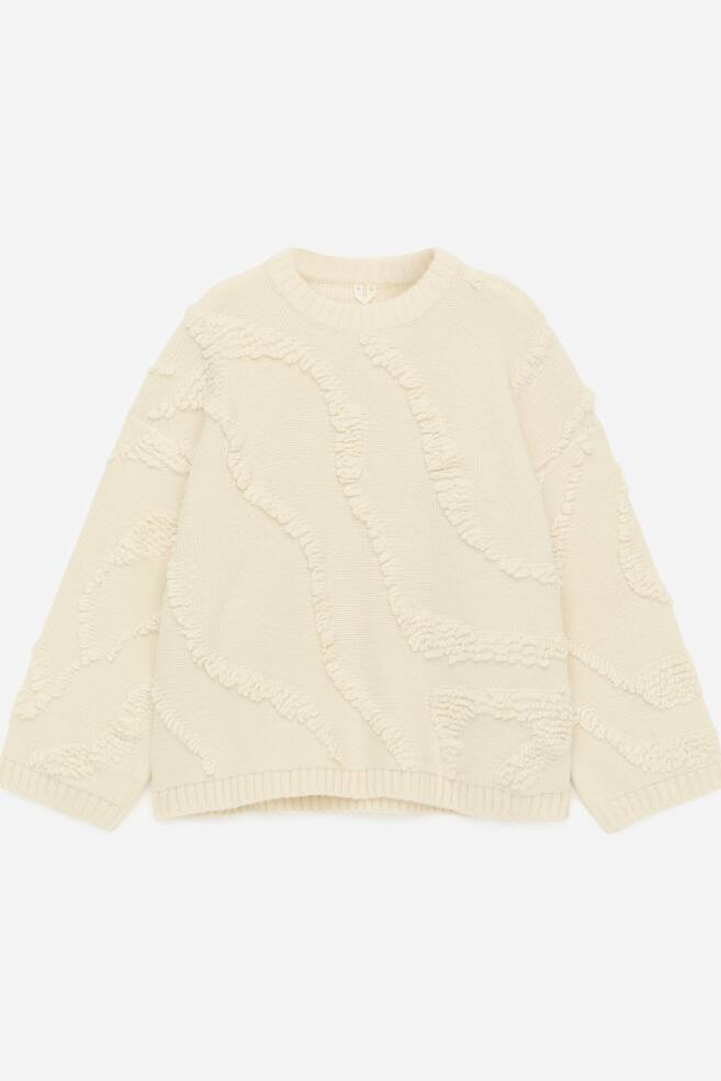 Maglione testurizzato - Bianco sporco - 1