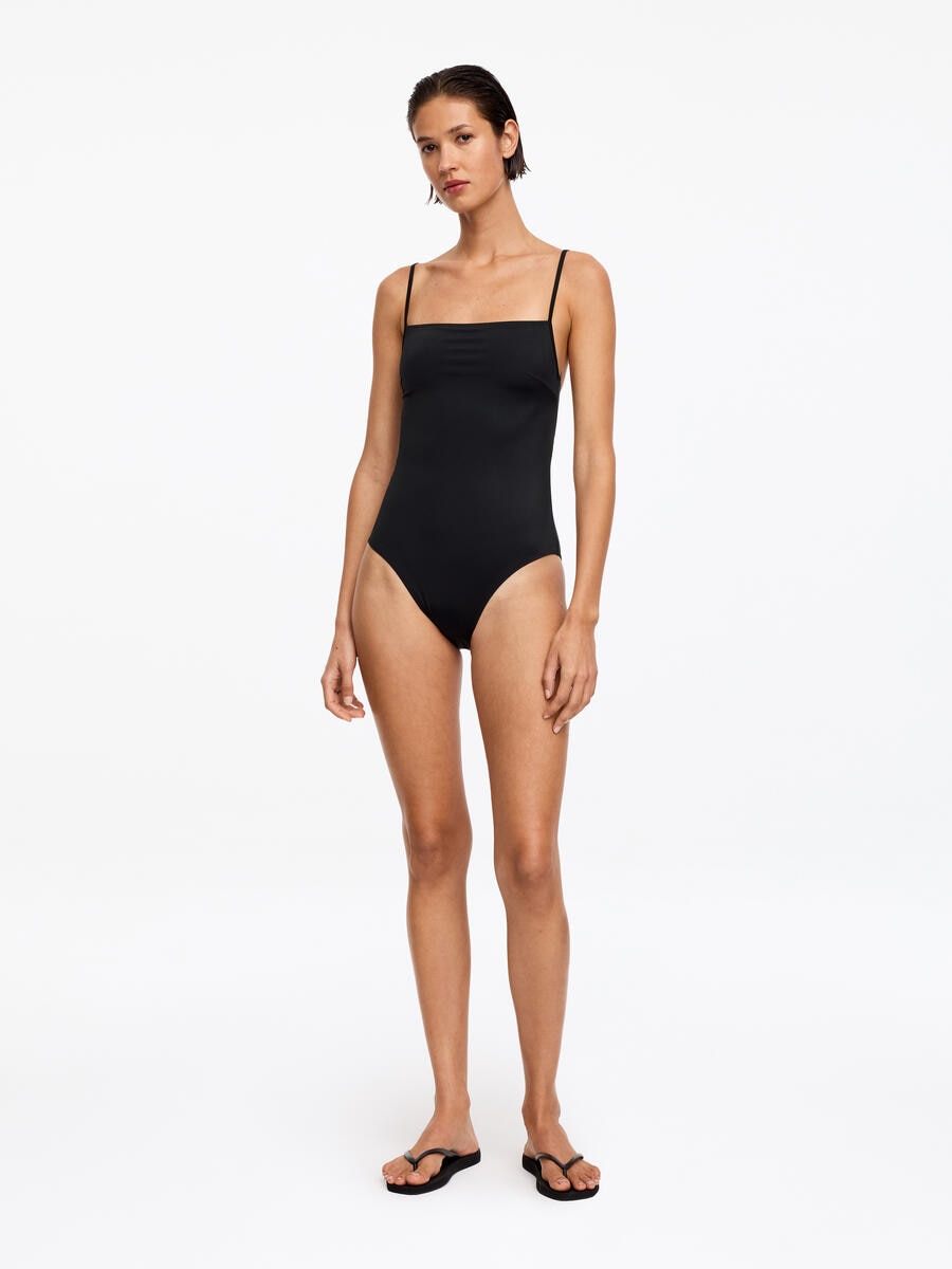 ARKET Women's  Square-Neck Swimsuit Black,  size XS