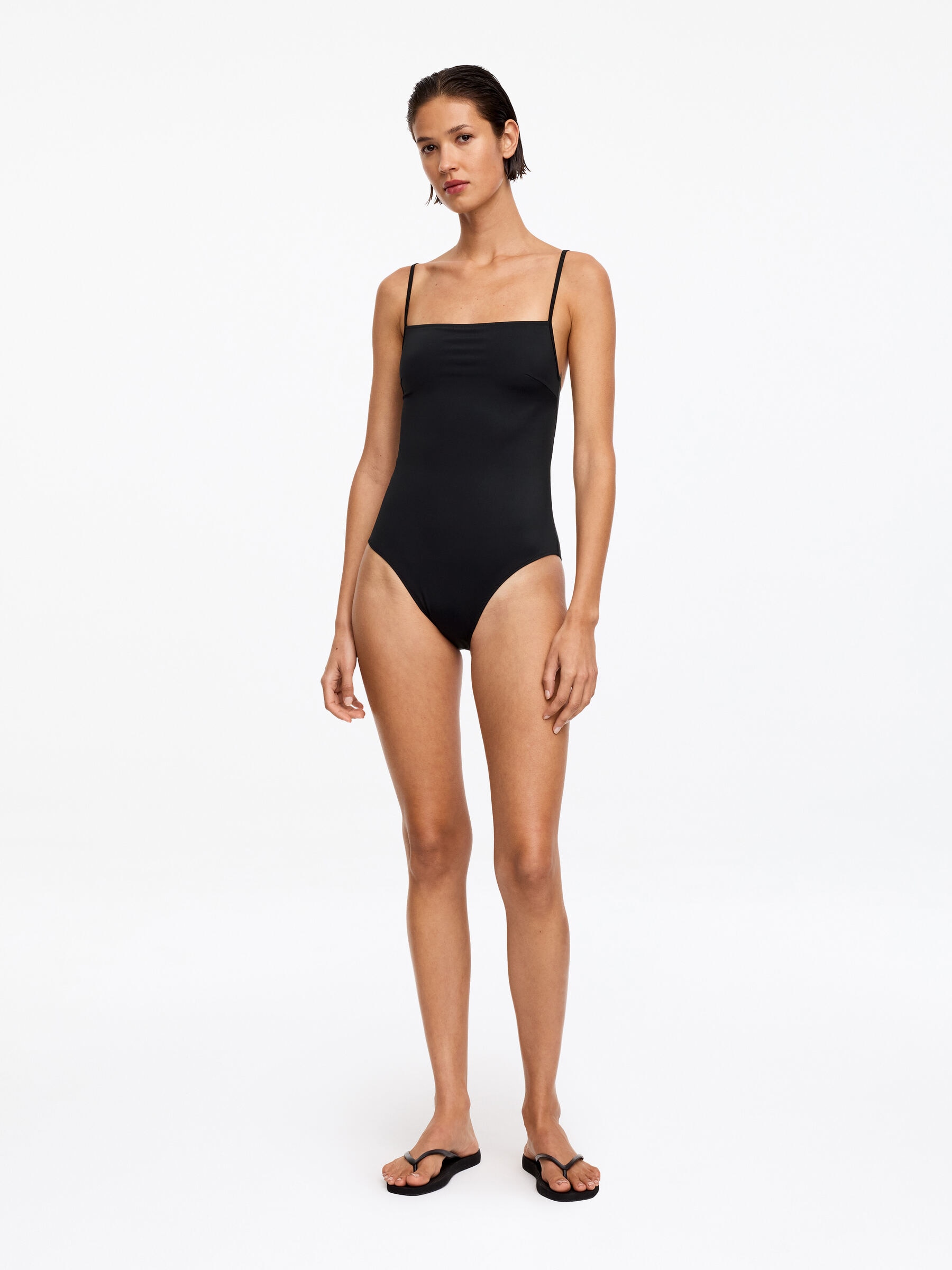 Square-Neck Swimsuit-#272627-19237