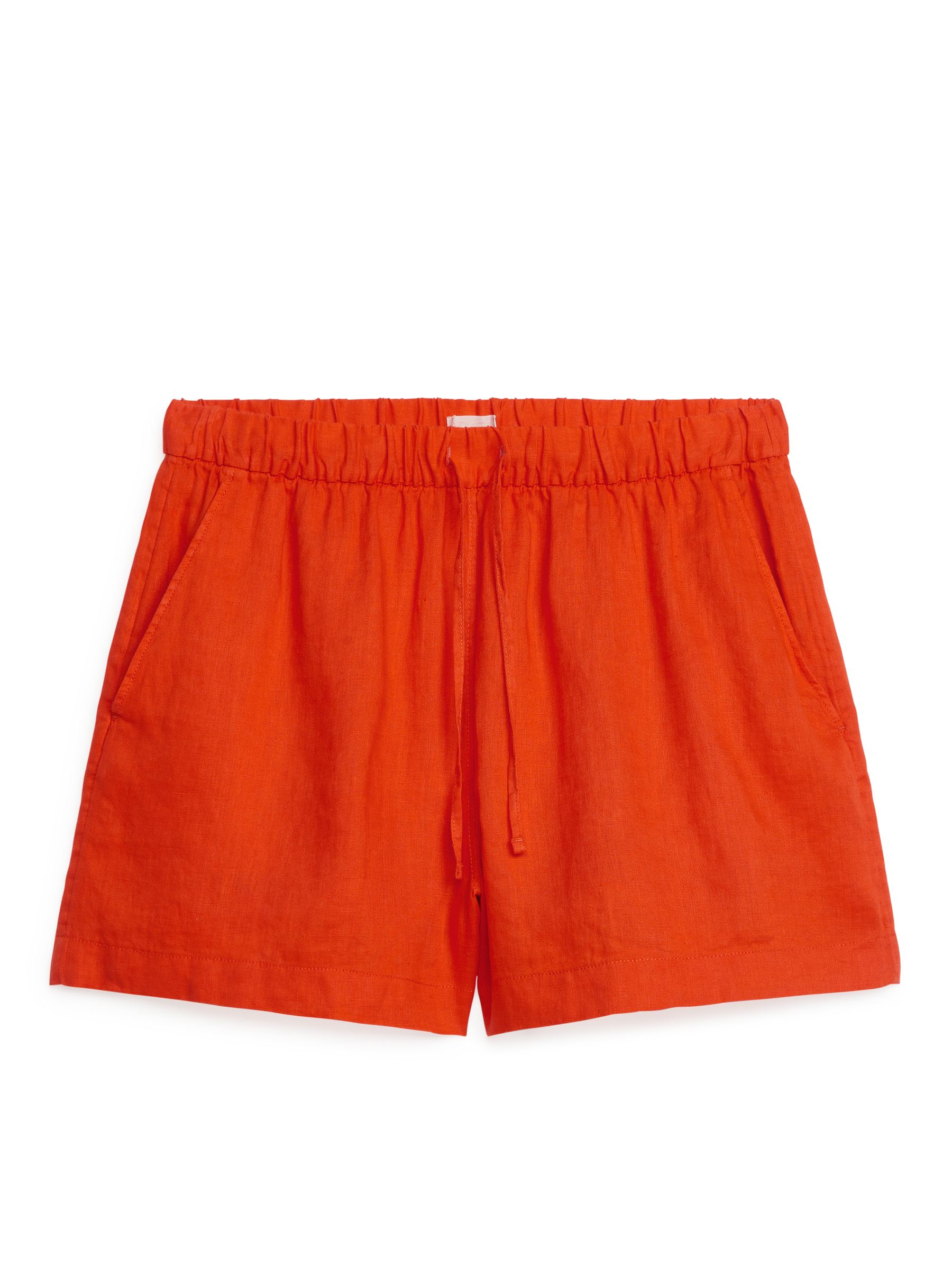 Pantalones cortos de lino - Naranja - Corte estándar - Women - StillMedia/DescriptiveStillLife - 1