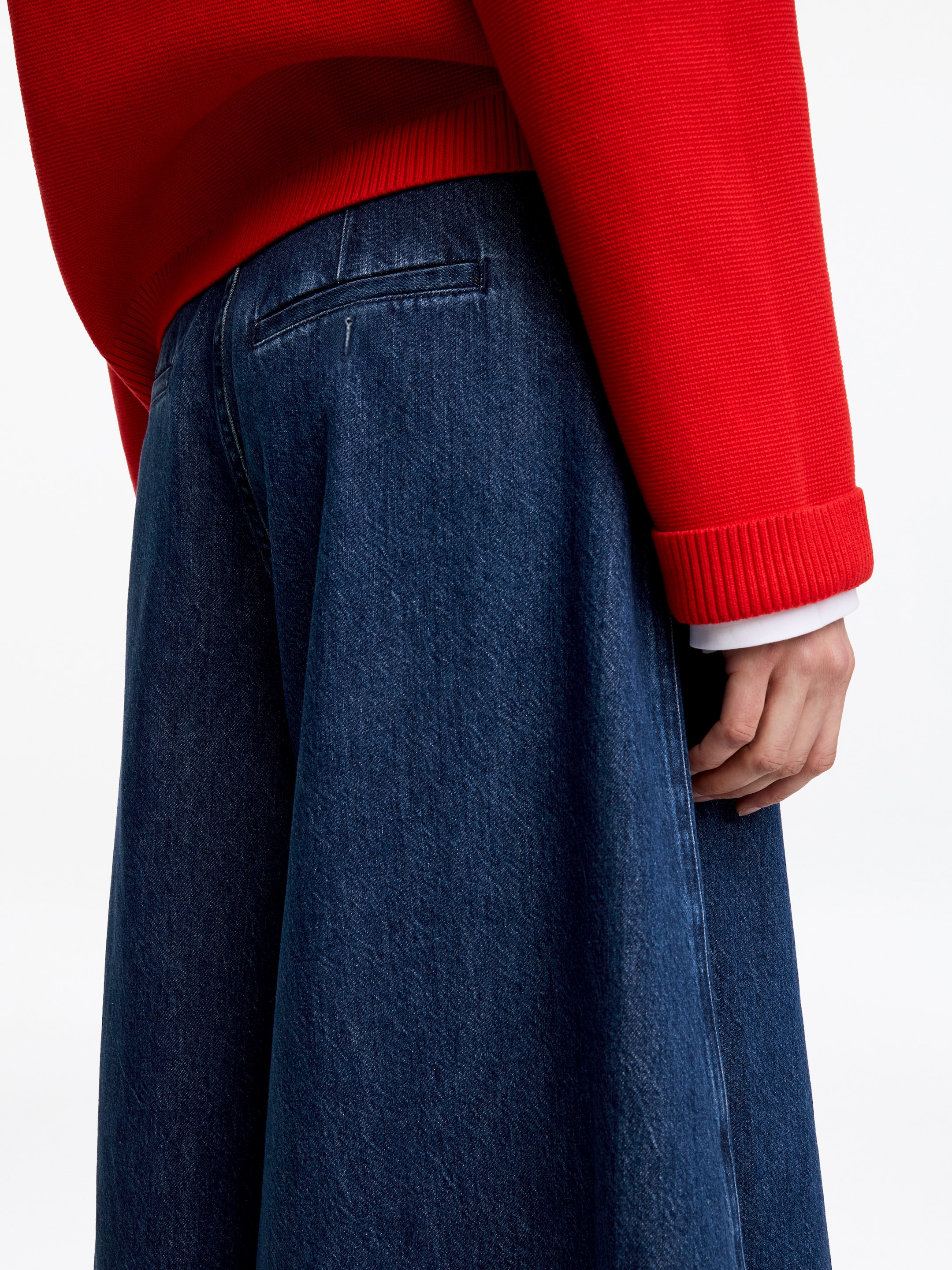 Denim Culotte Trousers - Blue - Regular fit - Women - StillMedia/Lookbook - 5