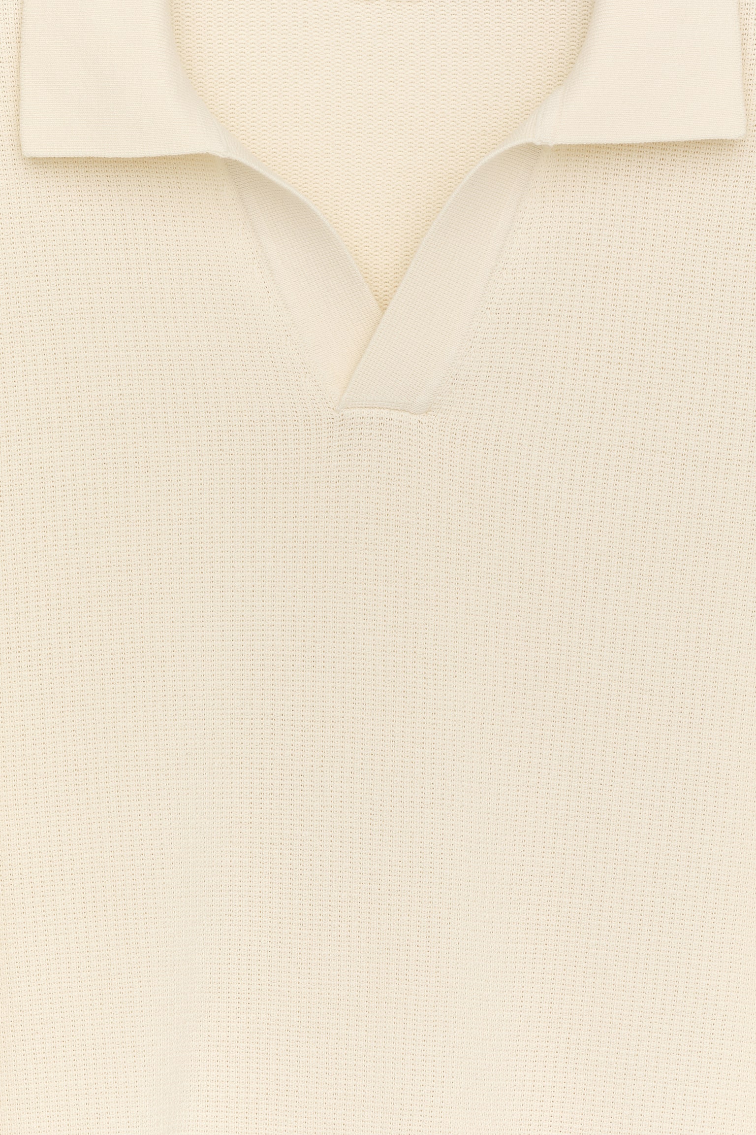 Polo shirt med textur - Off-white/Mörkblå/Mintgrön - 4