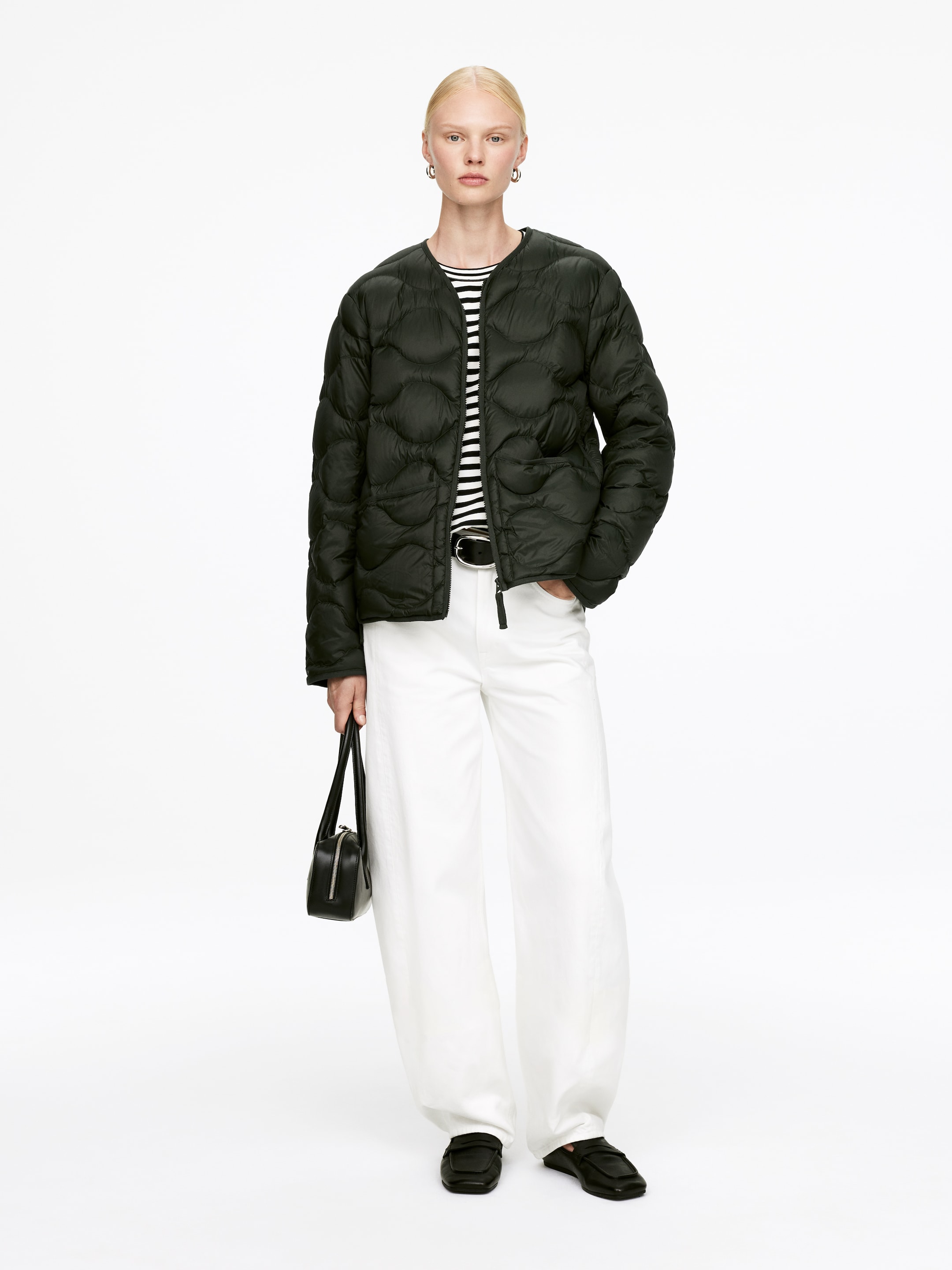 Zobraziť väčší obrázok: 2-v-1 Upcycled Down Liner Jacket - Tmavozelená - ŽENY | H&M SK 1